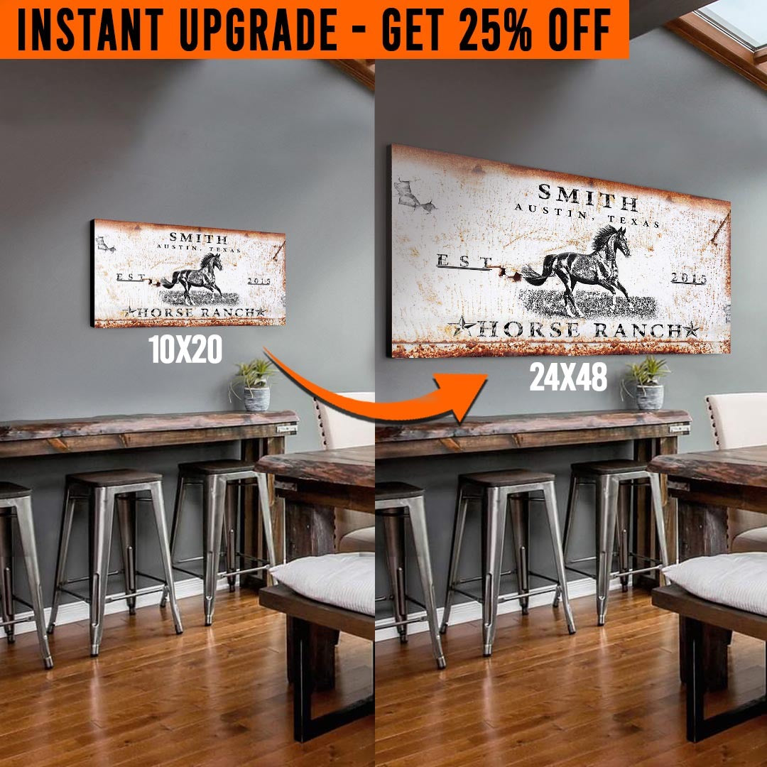 Upgrade Your 'Horse Ranch' Style 1 Canvas To 24x48 Inches on sale at MyriadMart