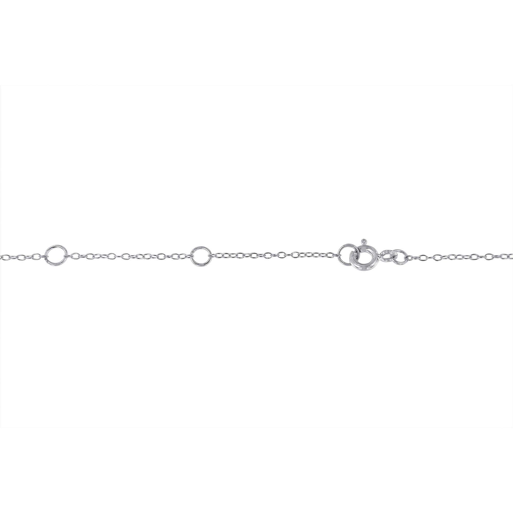 Sterling Silver Treated Diamond By Yard Necklace 3/4 cttw, Blue Color, I2-I3 Clarity on sale at MyriadMart