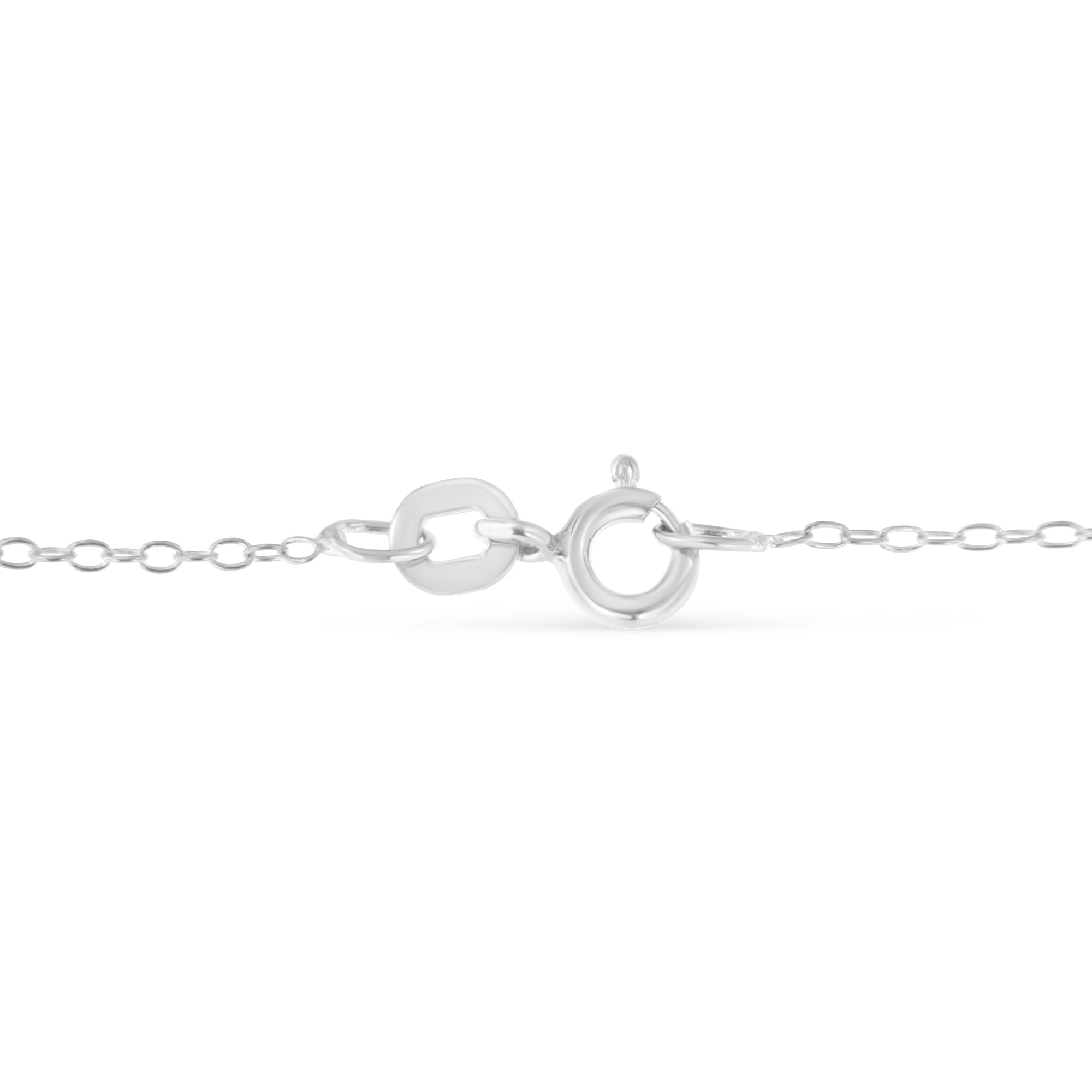 Sterling Silver Diamond Station Necklace 1/2 cttw, I-J Color, I1-I2 Clarity on sale at MyriadMart