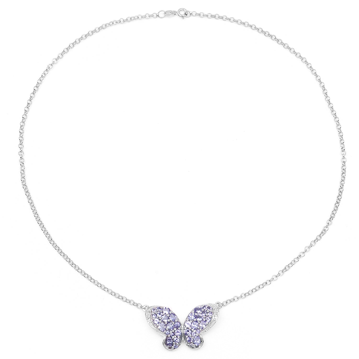 3.31 Carat Genuine Tanzanite & White Topaz .925 Sterling Silver Pendant on sale at MyriadMart