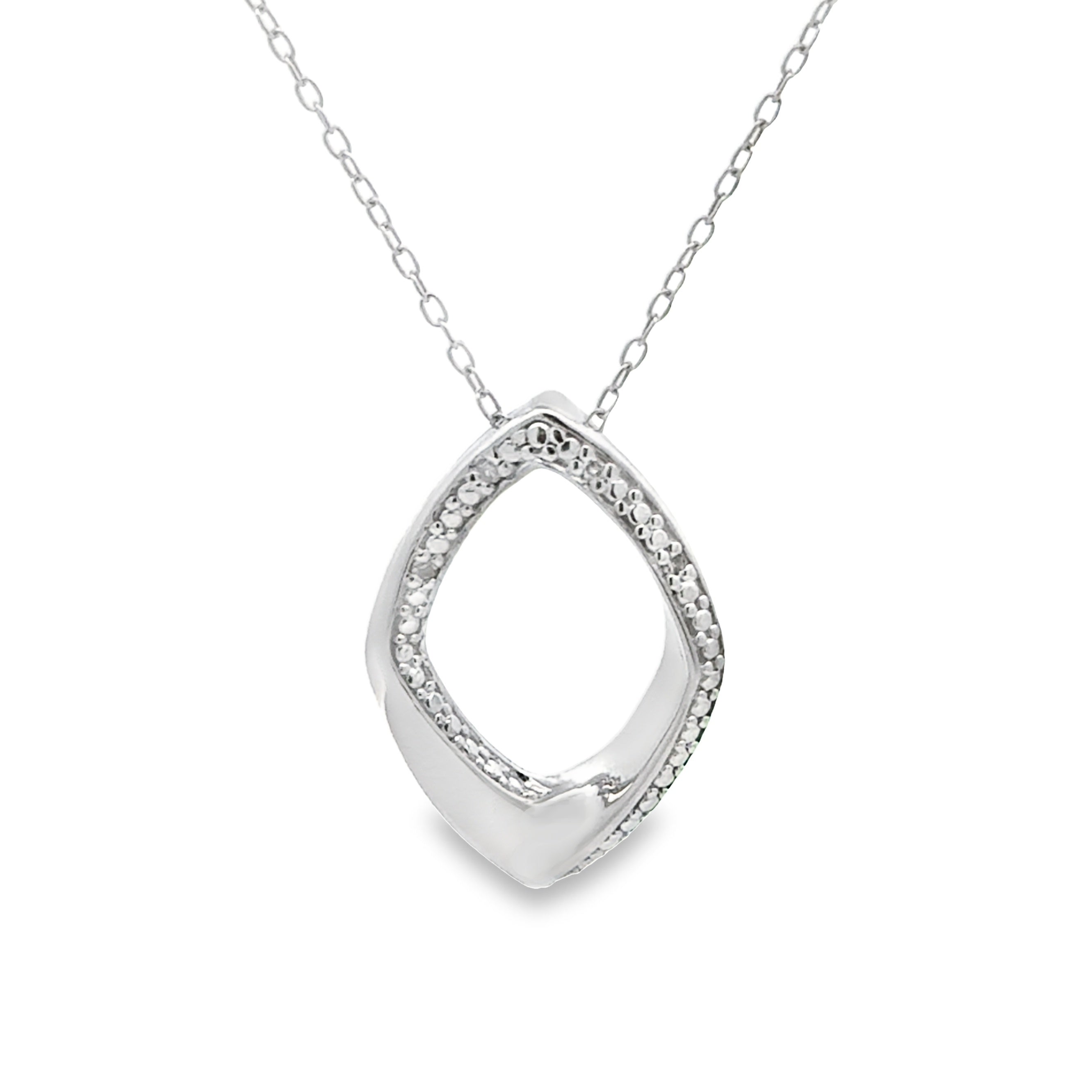Genuine .02ct Diamond Fashion Pendants Sterling Silver on sale at MyriadMart