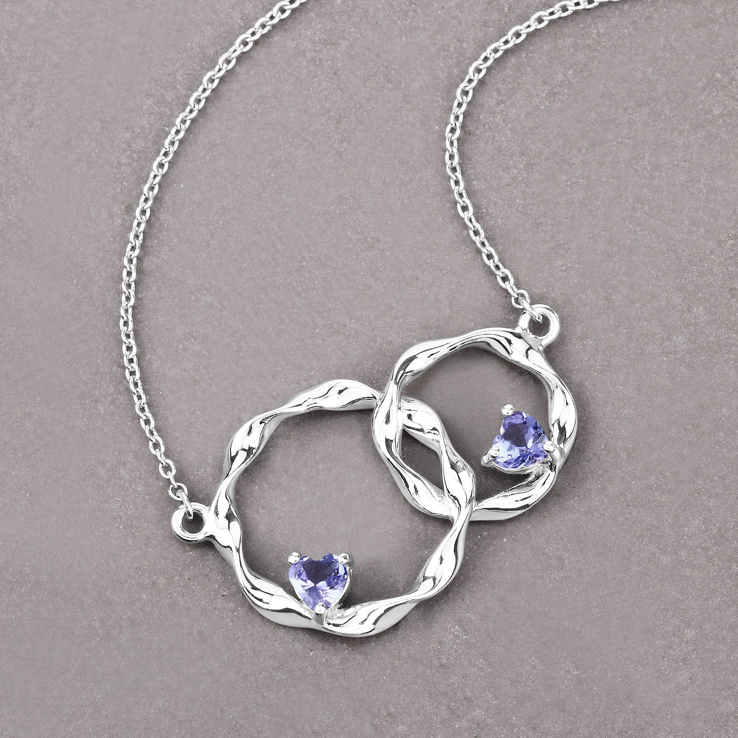 0.38 Carat Genuine Tanzanite .925 Sterling Silver Pendant on sale at MyriadMart