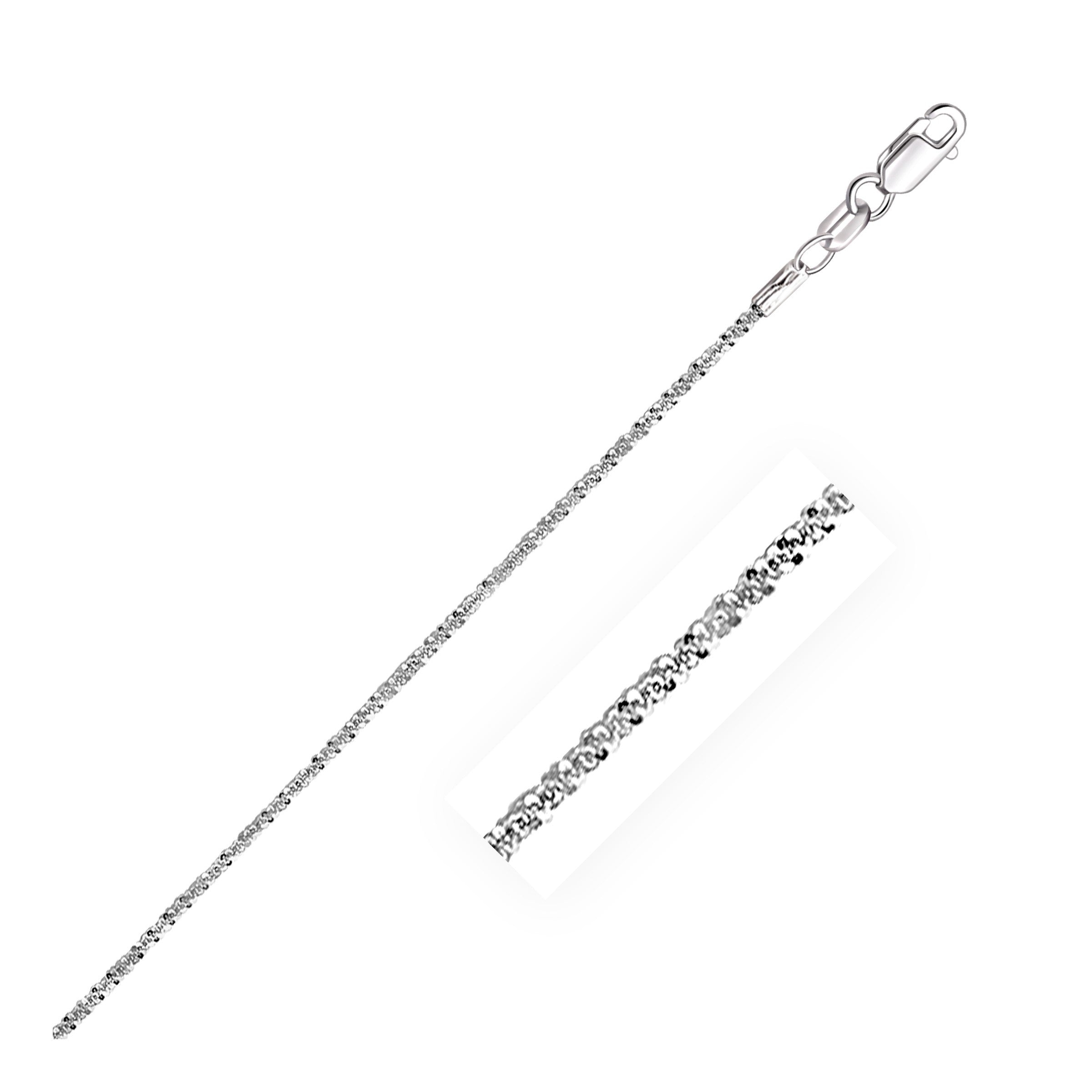 14k White Gold Sparkle Chain 1.5mm on sale at MyriadMart