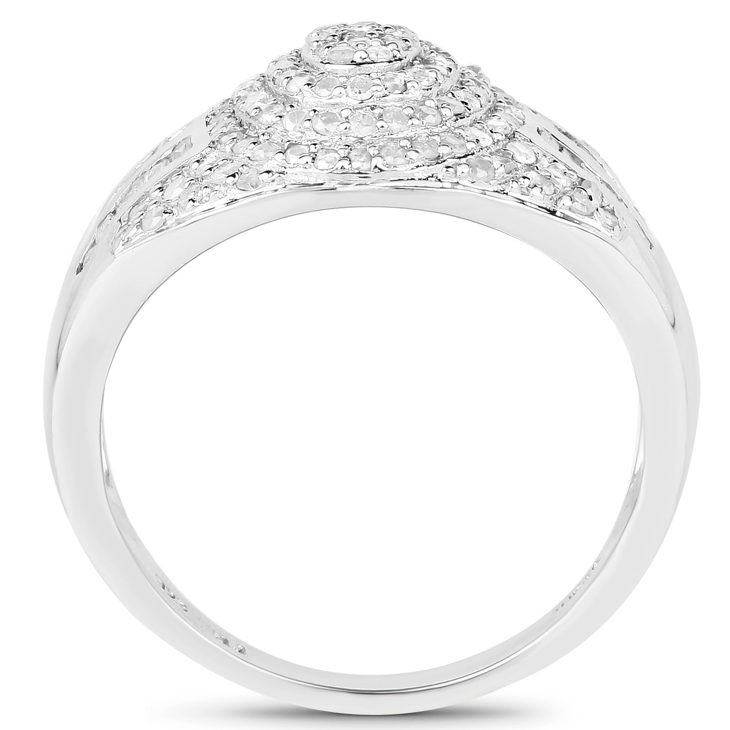 1.15 Carat Genuine White Diamond .925 Sterling Silver Ring on sale at MyriadMart