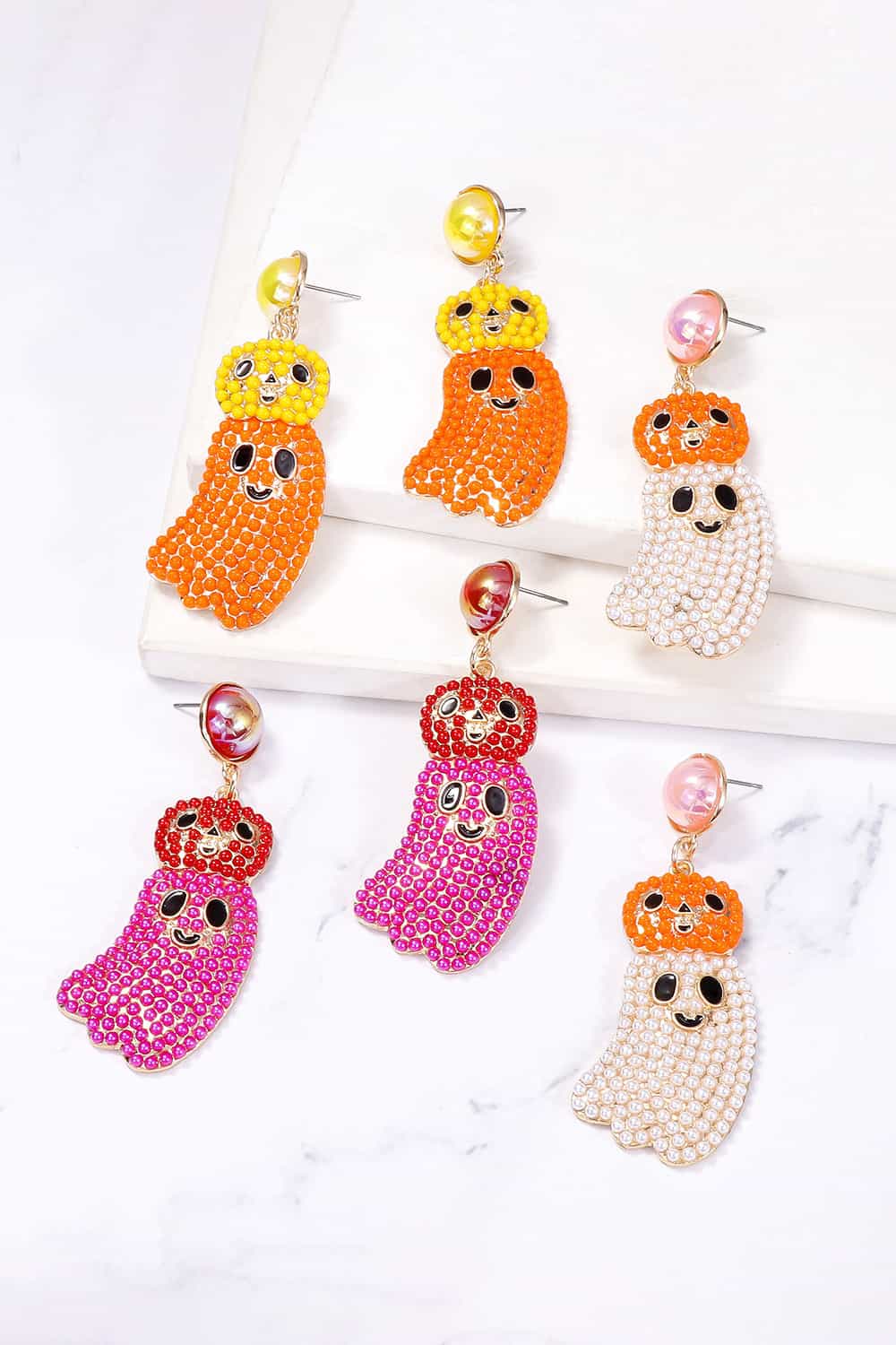 Halloween Ghost Shape Dangle Earrings - MyriadMart