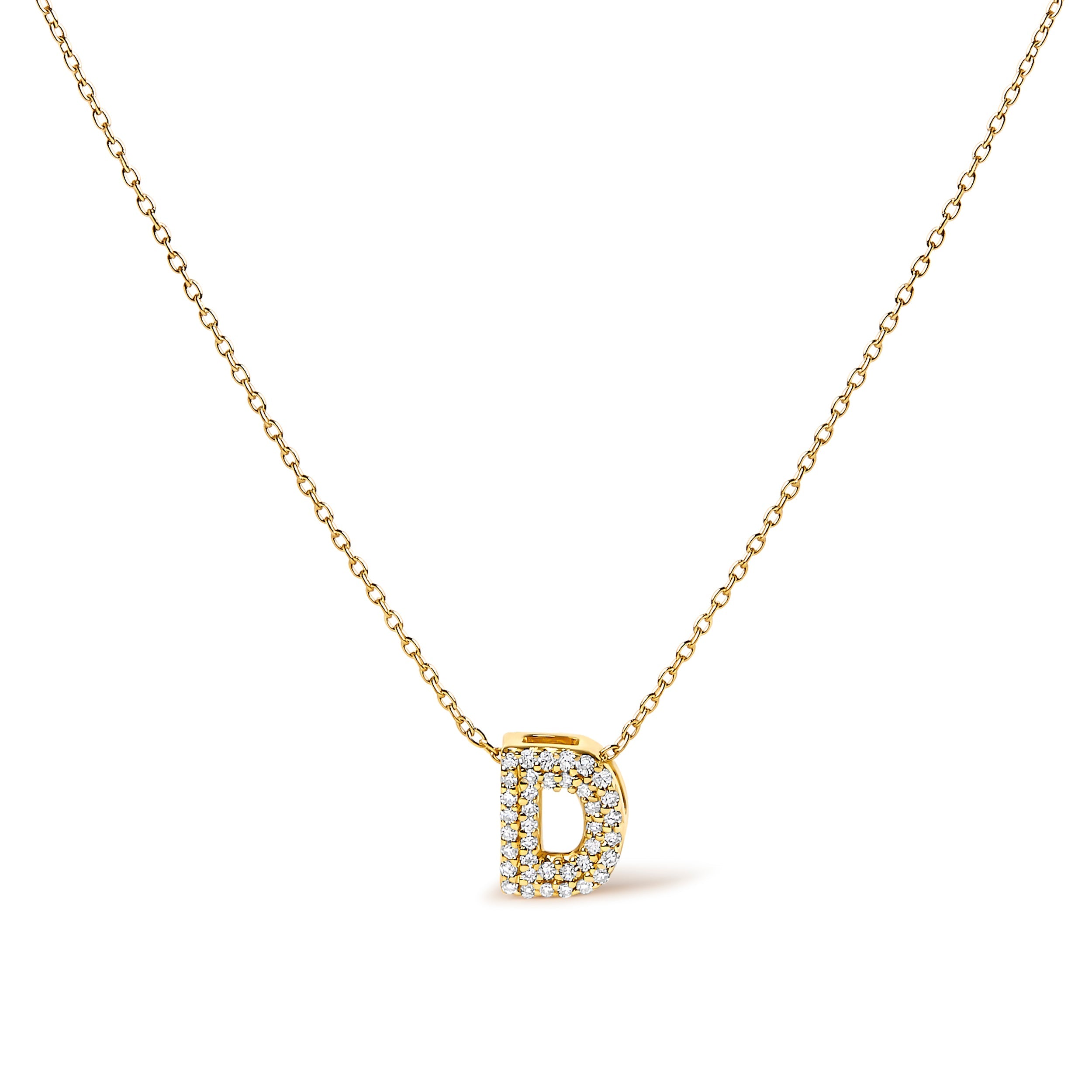 10K White Gold Diamond Accent "A" Initial Bubble Pendant Necklace on sale at MyriadMart