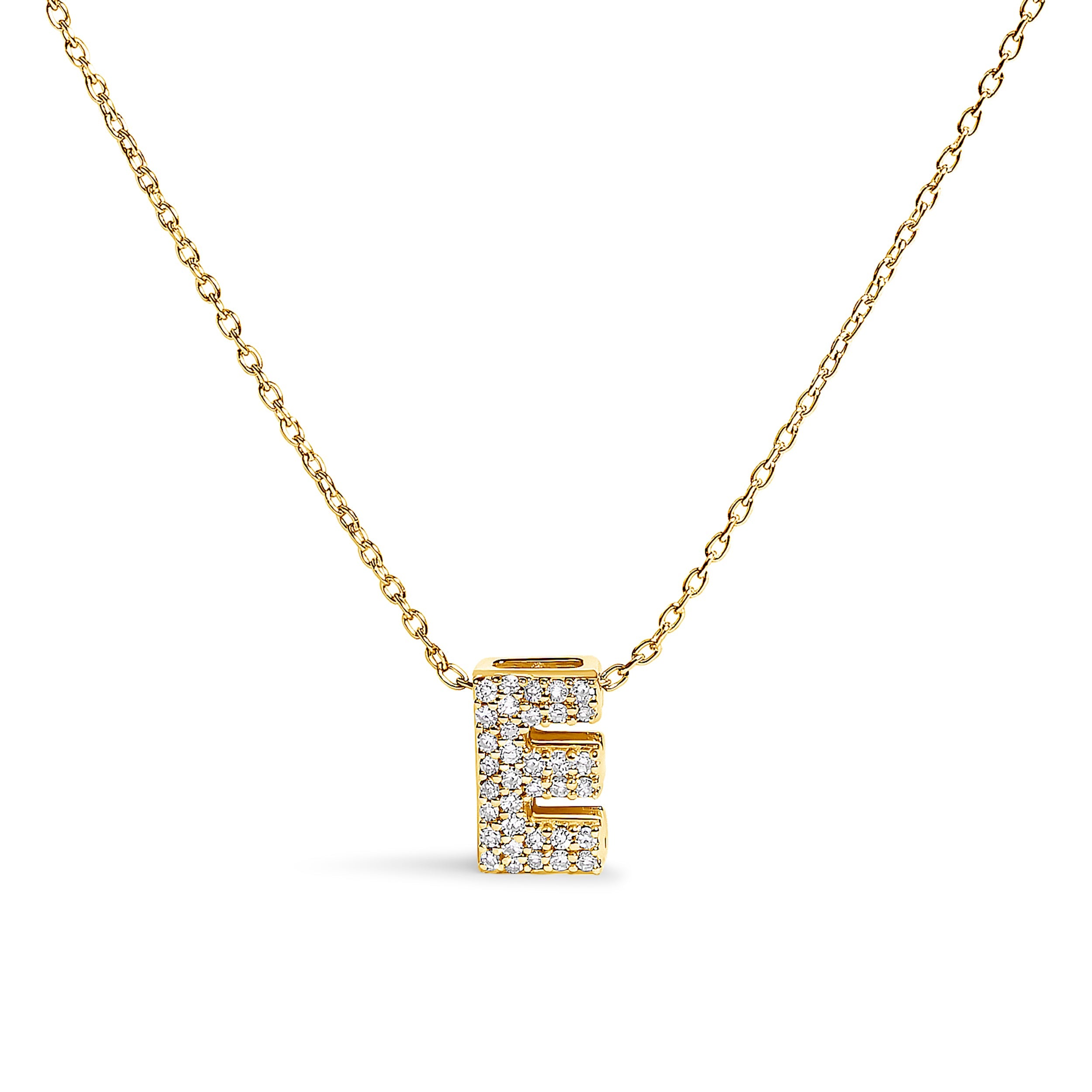 10K White Gold Diamond Accent "A" Initial Bubble Pendant Necklace on sale at MyriadMart