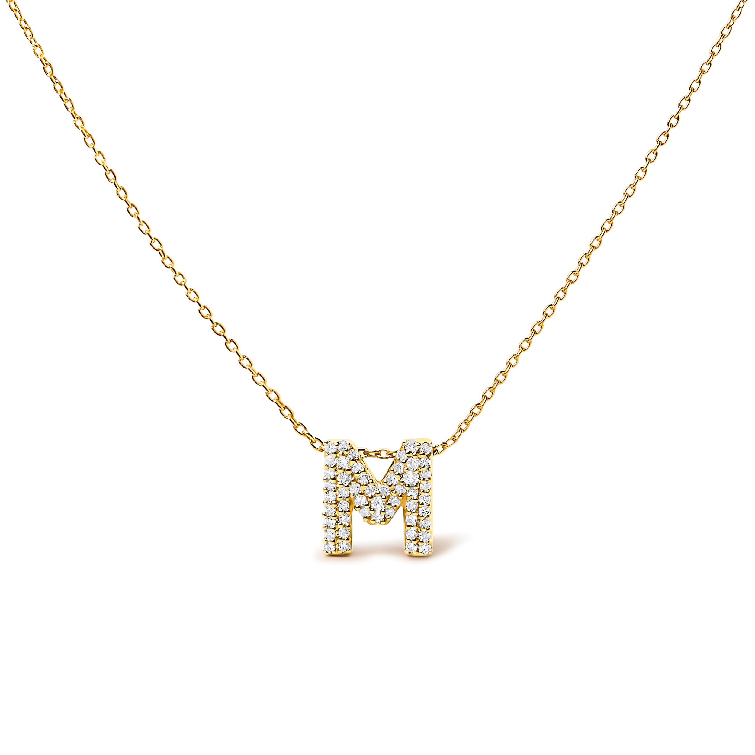 10K White Gold Diamond Accent "A" Initial Bubble Pendant Necklace on sale at MyriadMart