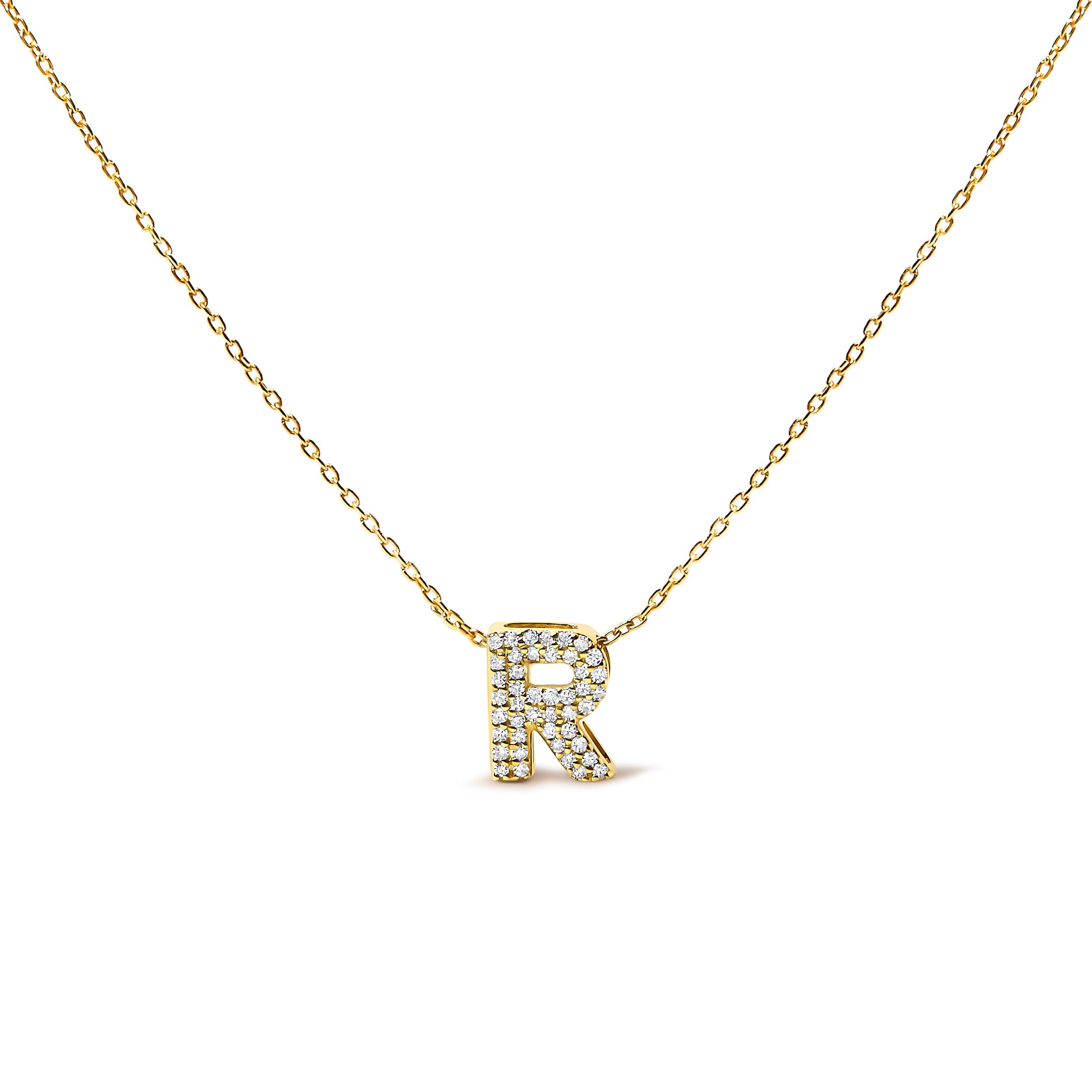 10K White Gold Diamond Accent "A" Initial Bubble Pendant Necklace on sale at MyriadMart