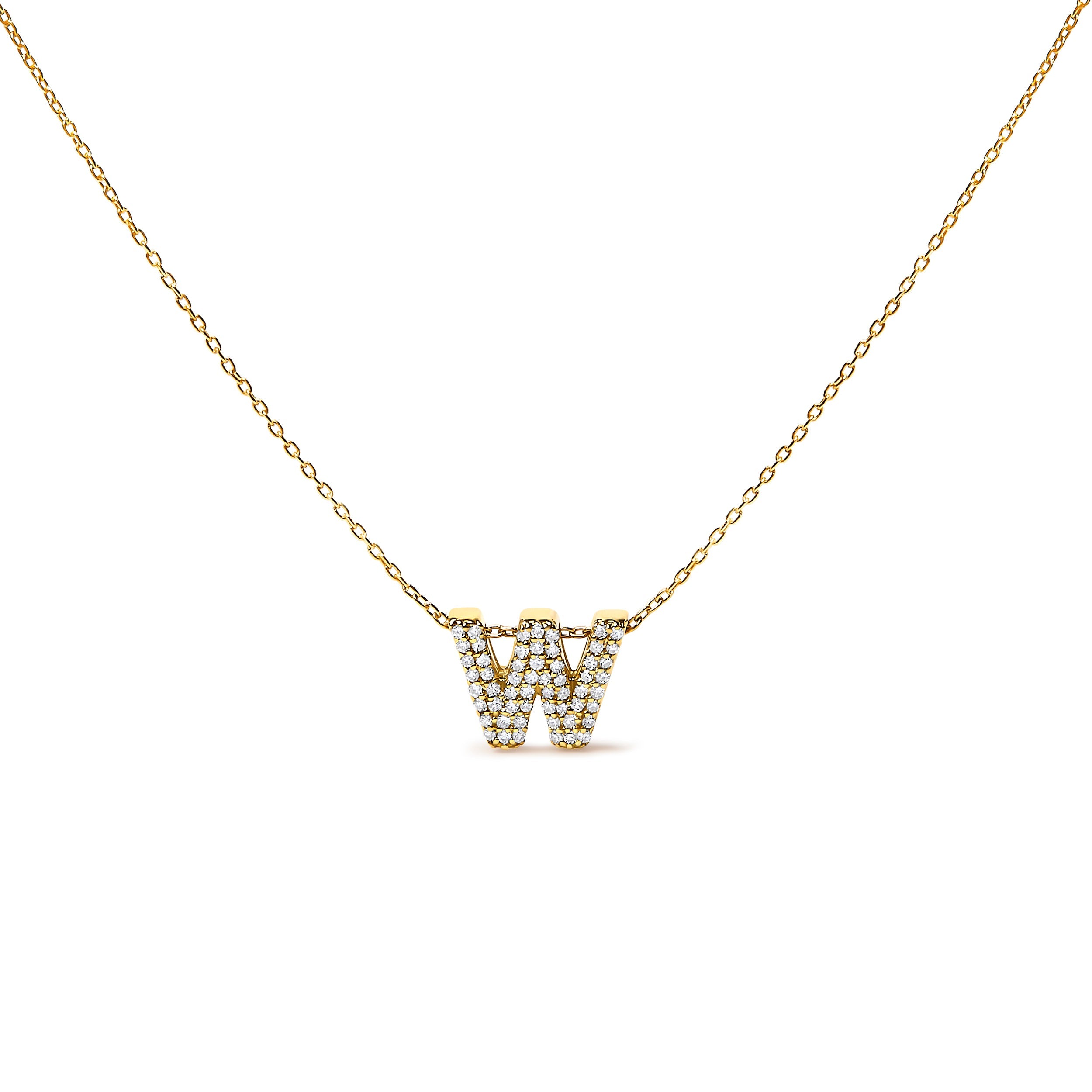 10K White Gold Diamond Accent "A" Initial Bubble Pendant Necklace on sale at MyriadMart