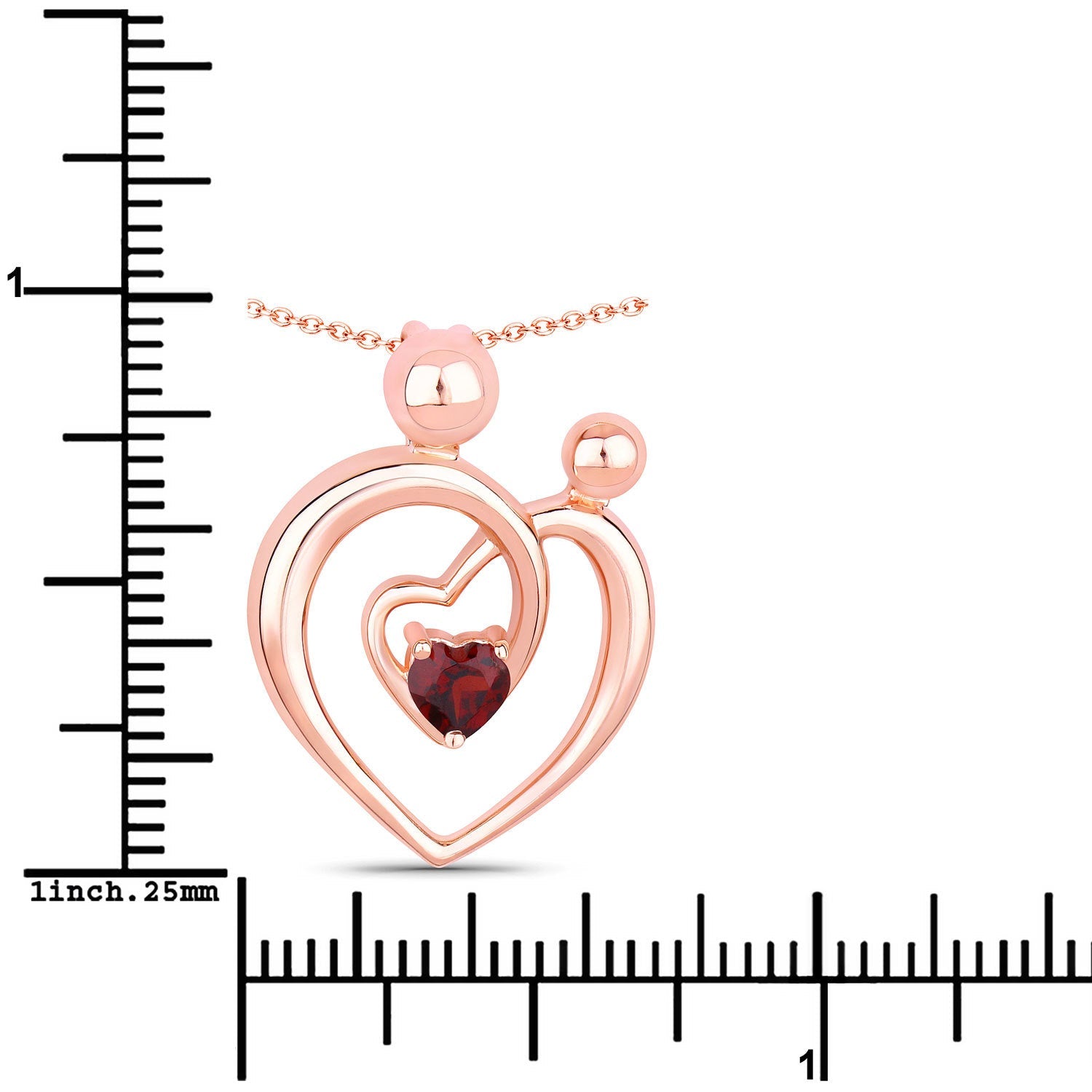 0.32 Carat Genuine Garnet .925 Sterling Silver Pendant on sale at MyriadMart