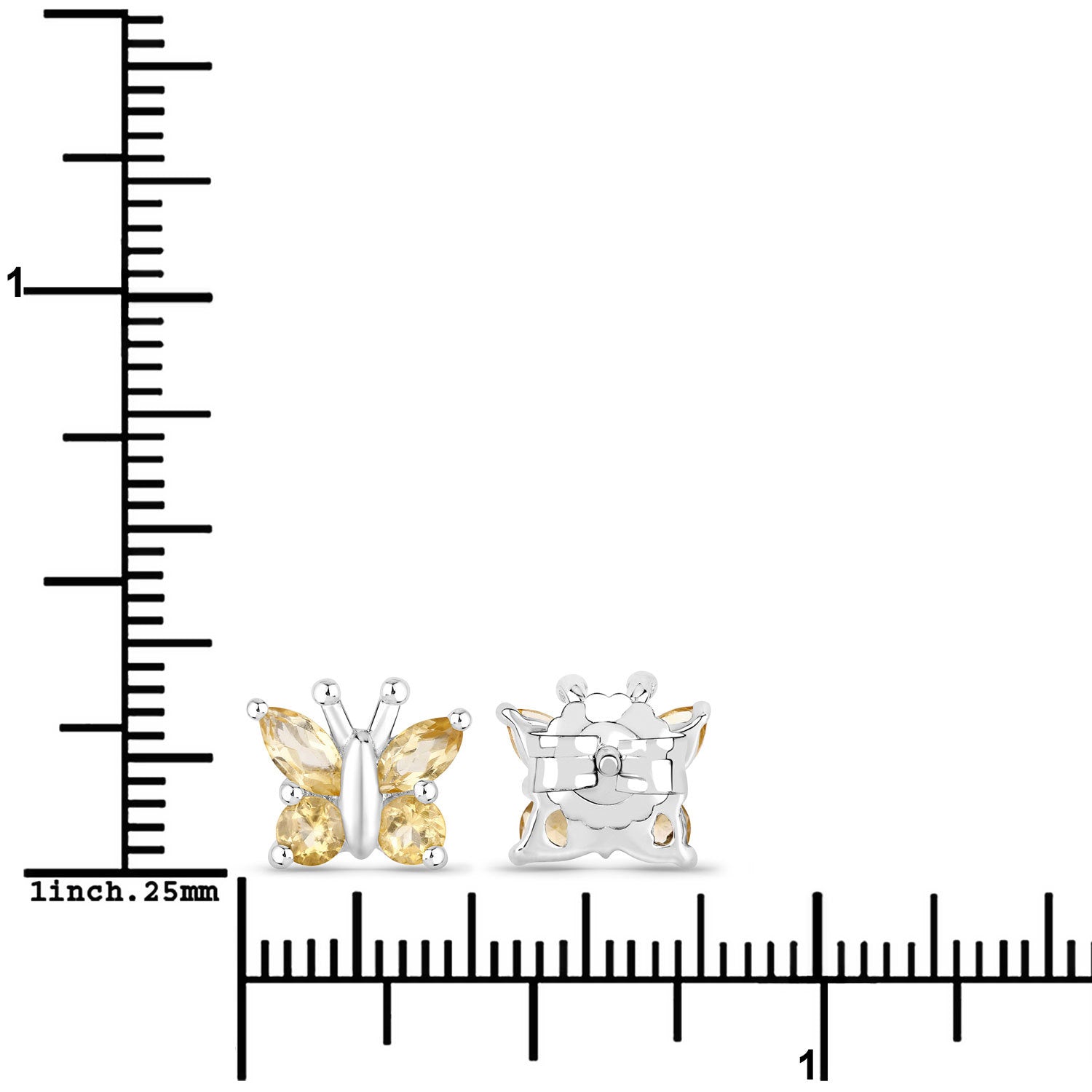 0.88 Carat Genuine Citrine .925 Sterling Silver Earrings on sale at MyriadMart