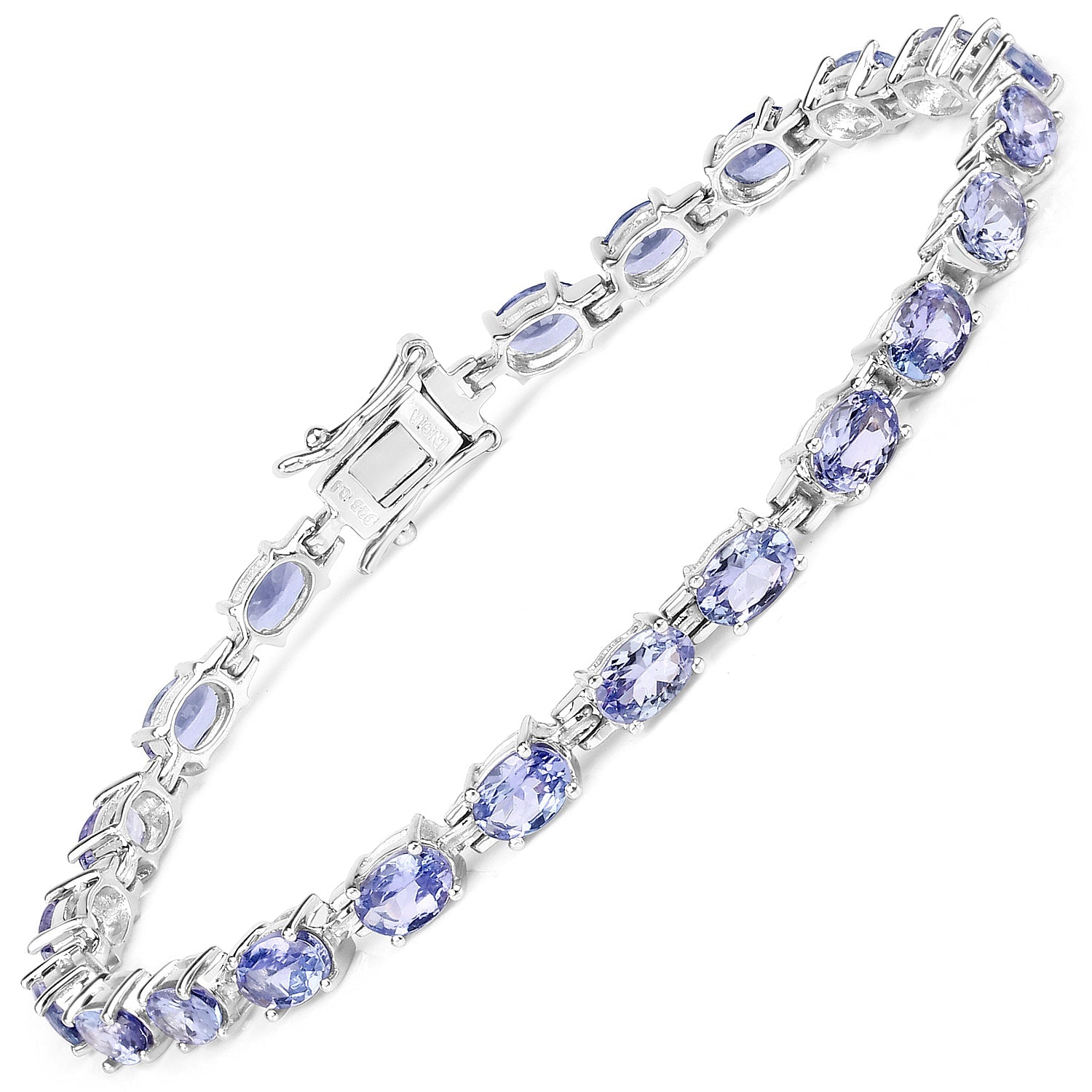 9.68 Carat Genuine Tanzanite .925 Sterling Silver Bracelet on sale at MyriadMart