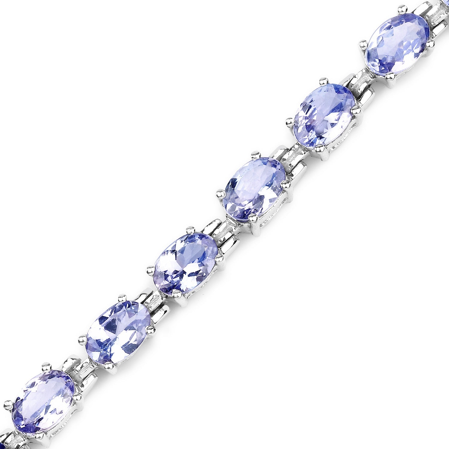9.68 Carat Genuine Tanzanite .925 Sterling Silver Bracelet on sale at MyriadMart