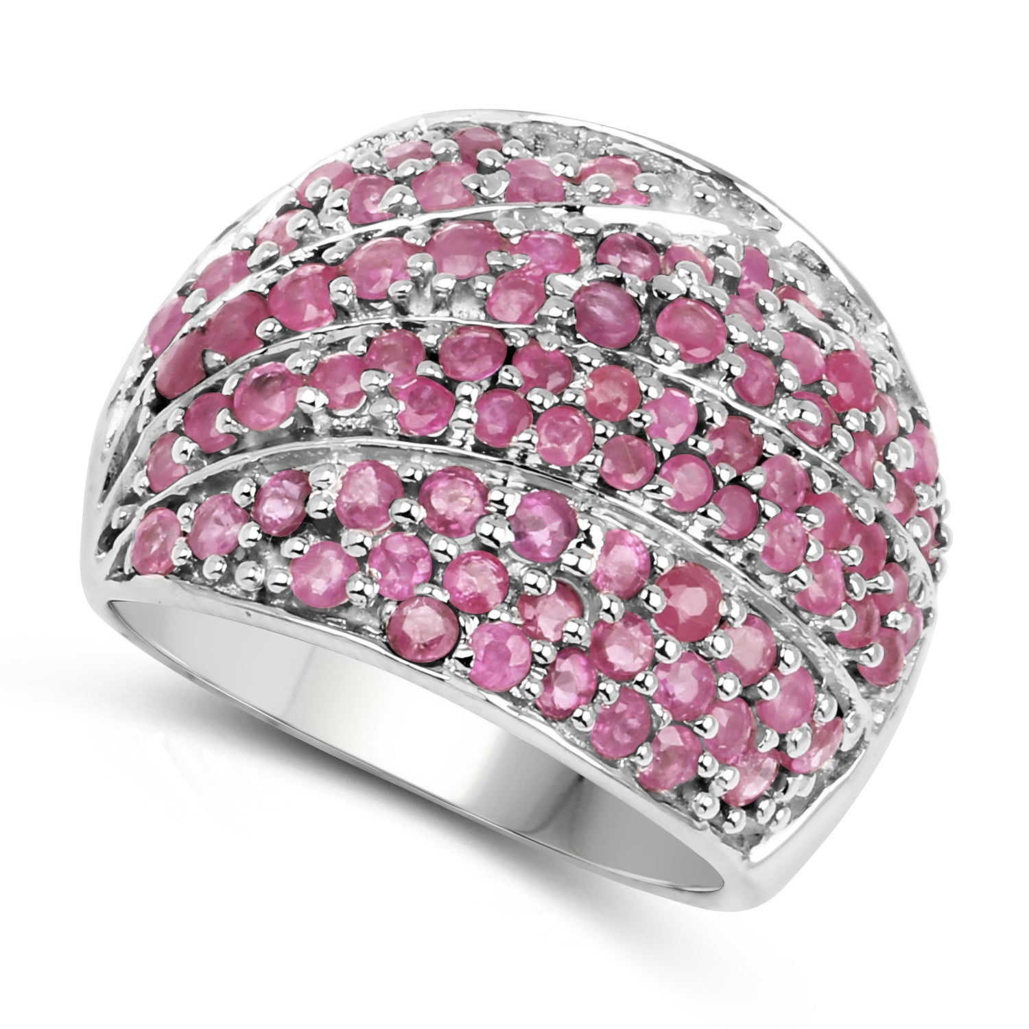 2.97 Carat Genuine Ruby .925 Sterling Silver Ring on sale at MyriadMart