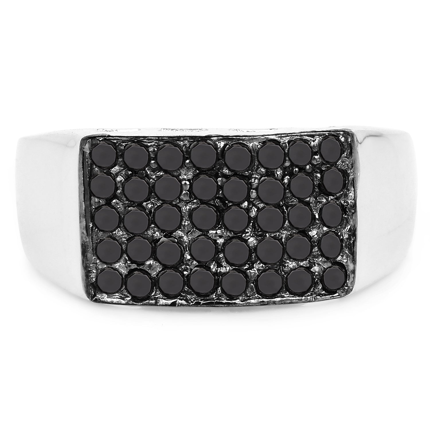 0.43 Carat Genuine Black Diamond .925 Sterling Silver Ring on sale at MyriadMart