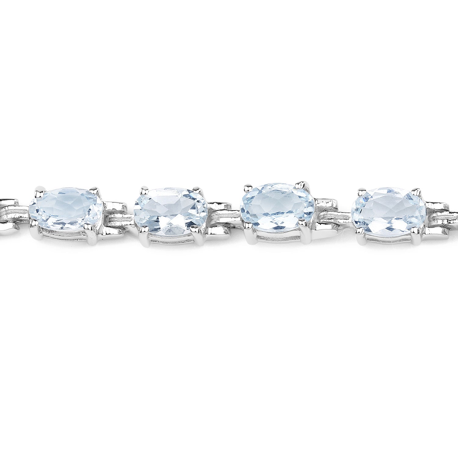 8.80 Carat Genuine Aquamarine .925 Sterling Silver Bracelet on sale at MyriadMart