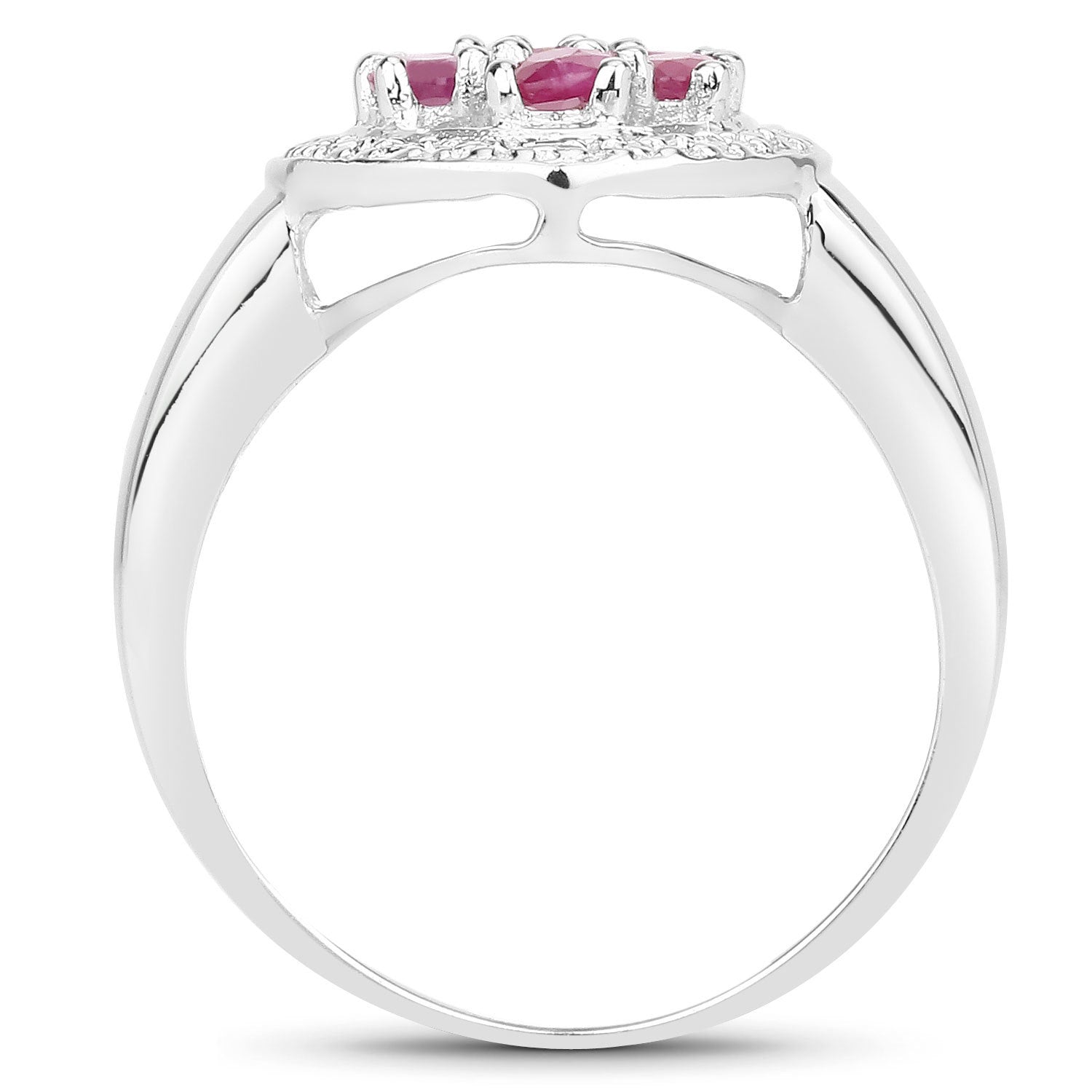 1.54 Carat Genuine Ruby .925 Sterling Silver Ring on sale at MyriadMart