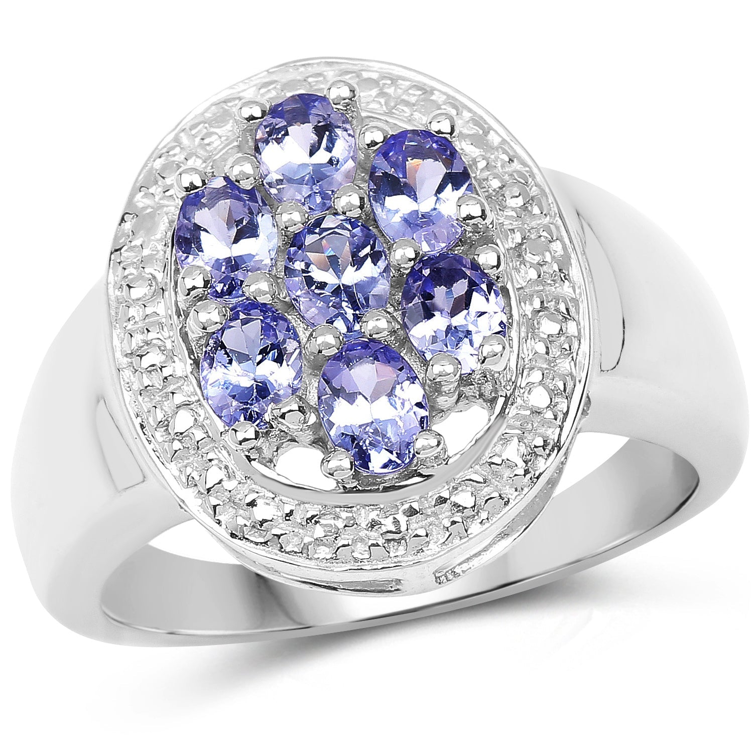 1.19 Carat Genuine Tanzanite .925 Sterling Silver Ring on sale at MyriadMart