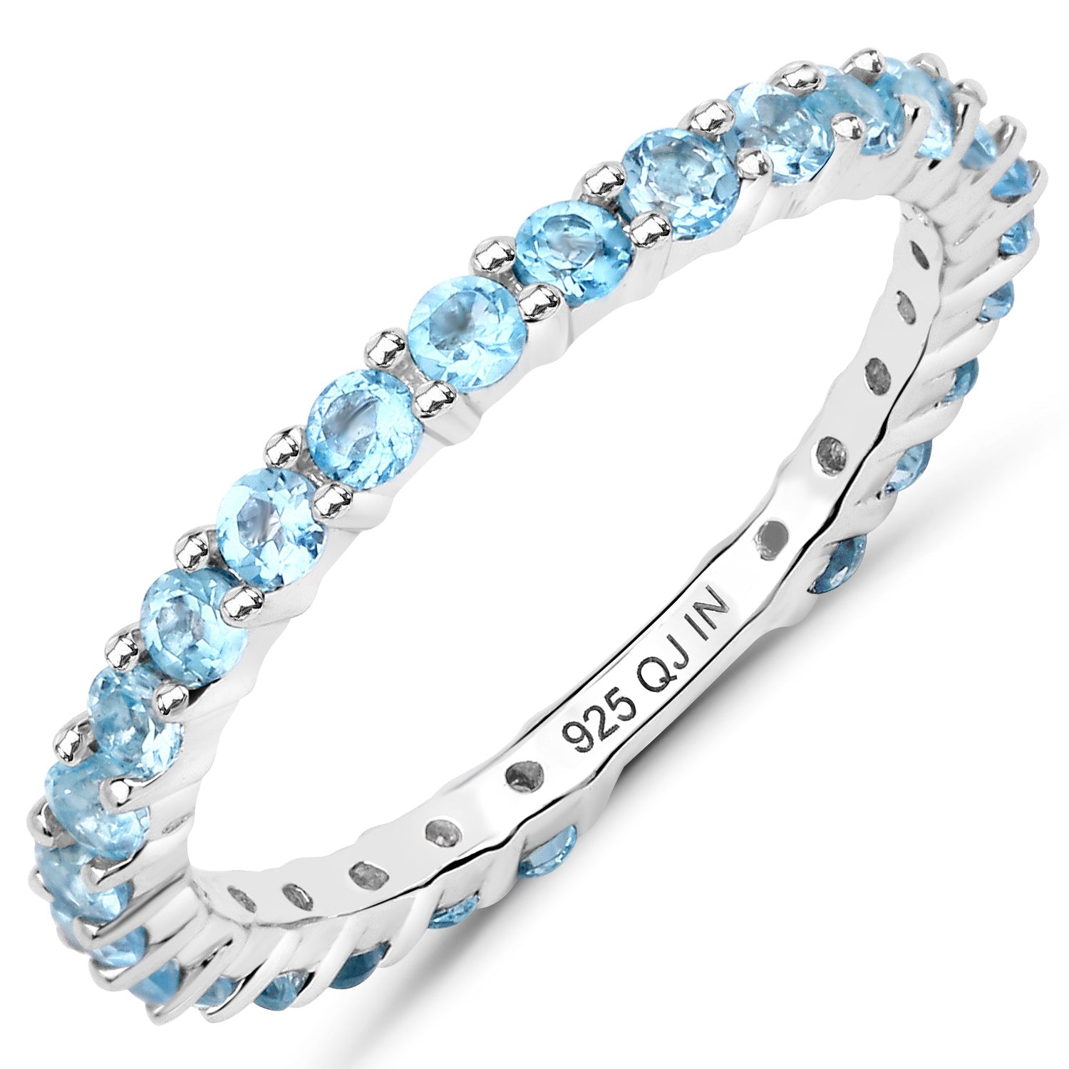 0.94 Carat Genuine Swiss Blue Topaz .925 Sterling Silver Ring on sale at MyriadMart