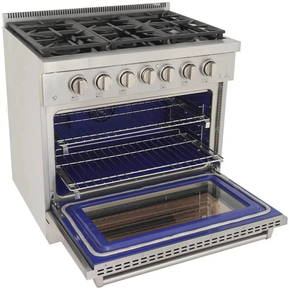 Kucht 36" Freestanding Professional Gas Range Liquid Propane KFX3600X/LP-S on sale at MyriadMart