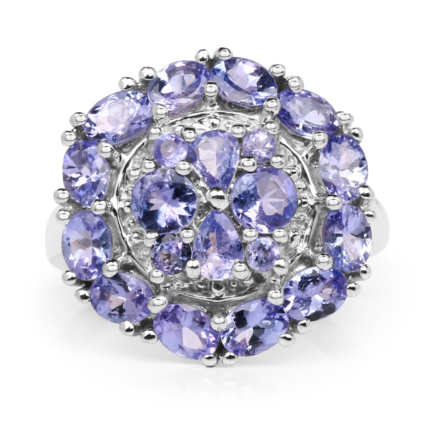 2.92 Carat Genuine Tanzanite .925 Sterling Silver Ring on sale at MyriadMart