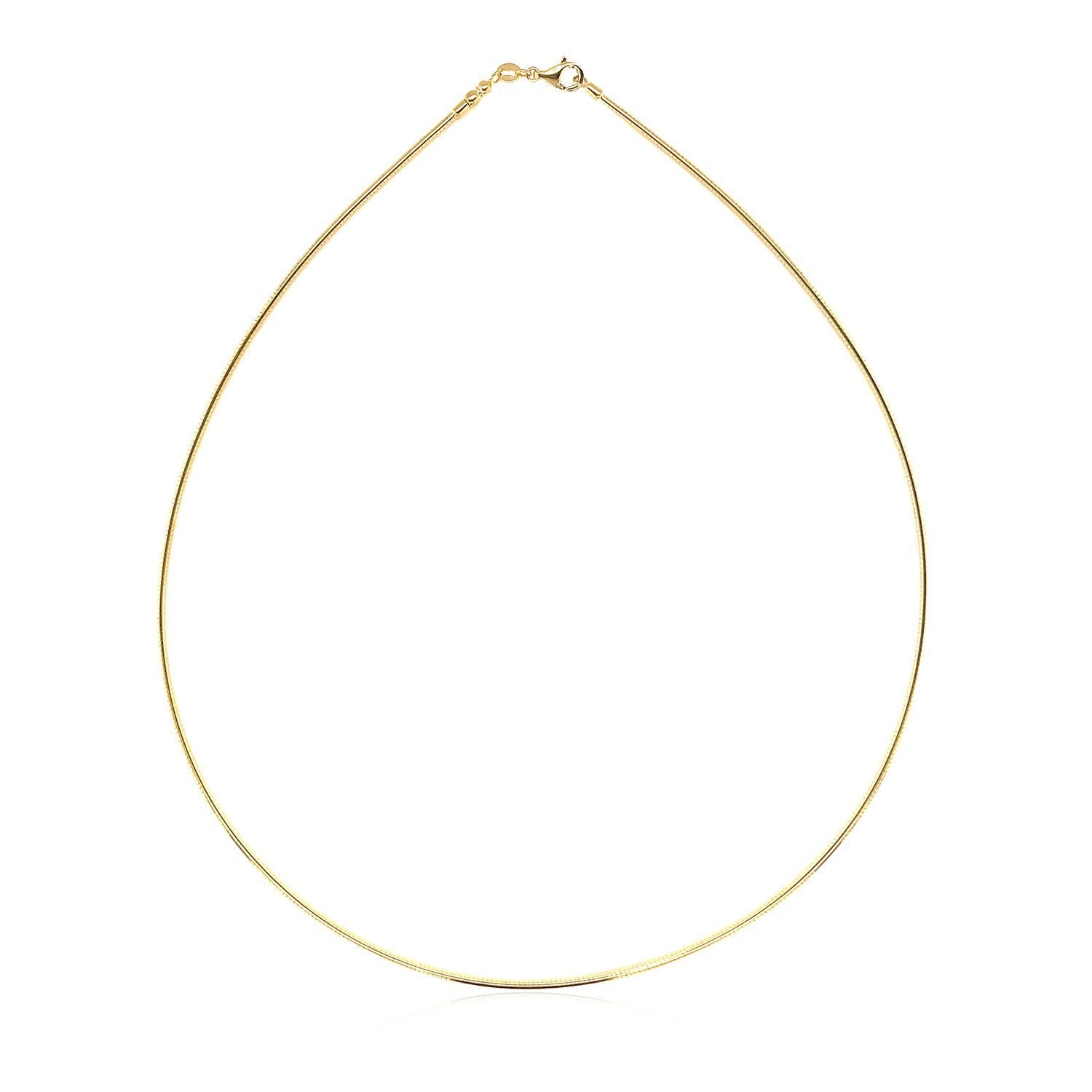 14k Yellow Gold Necklace in a Round Omega Chain Style on sale at MyriadMart