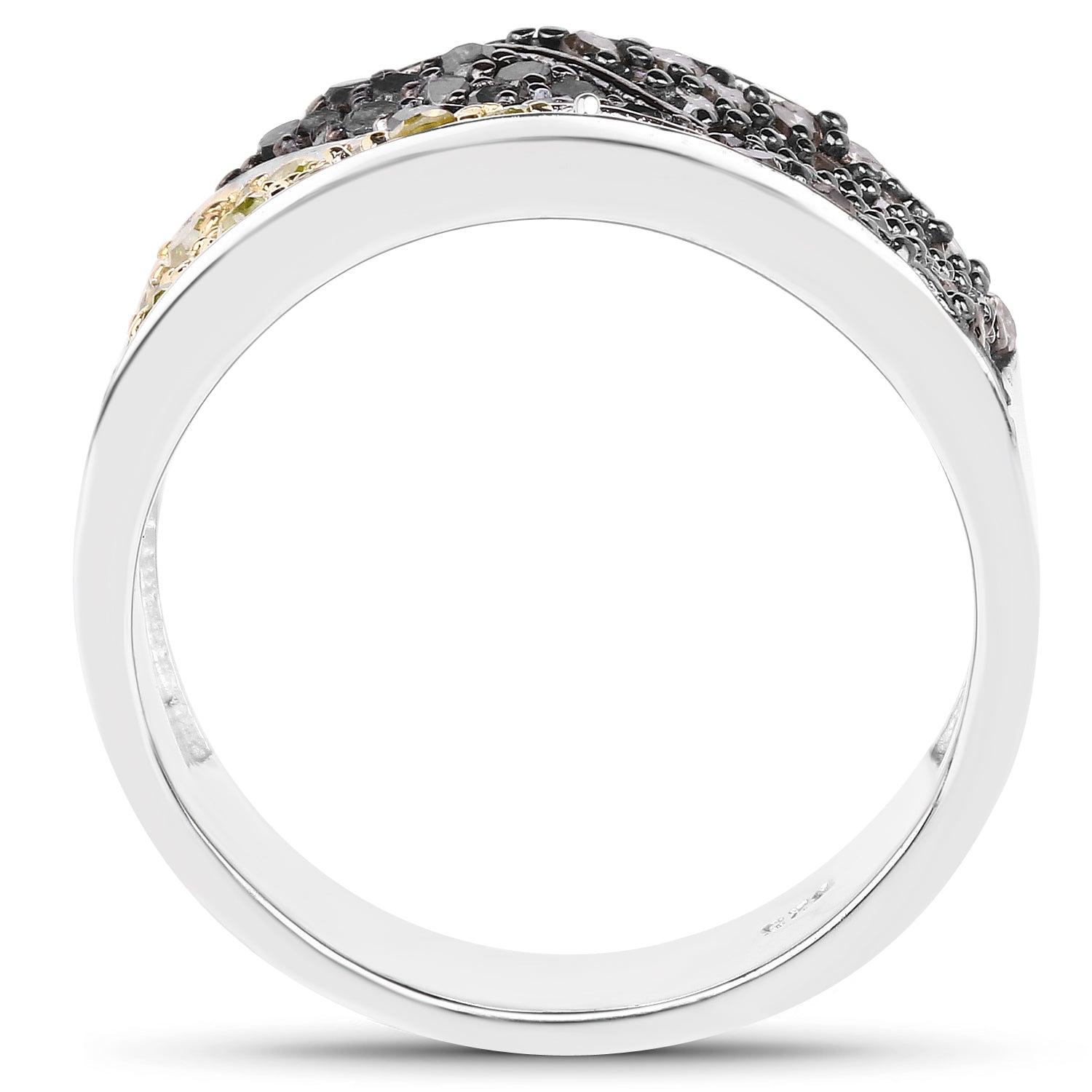 1.32 Carat Genuine multi Diamond .925 Sterling Silver Ring on sale at MyriadMart