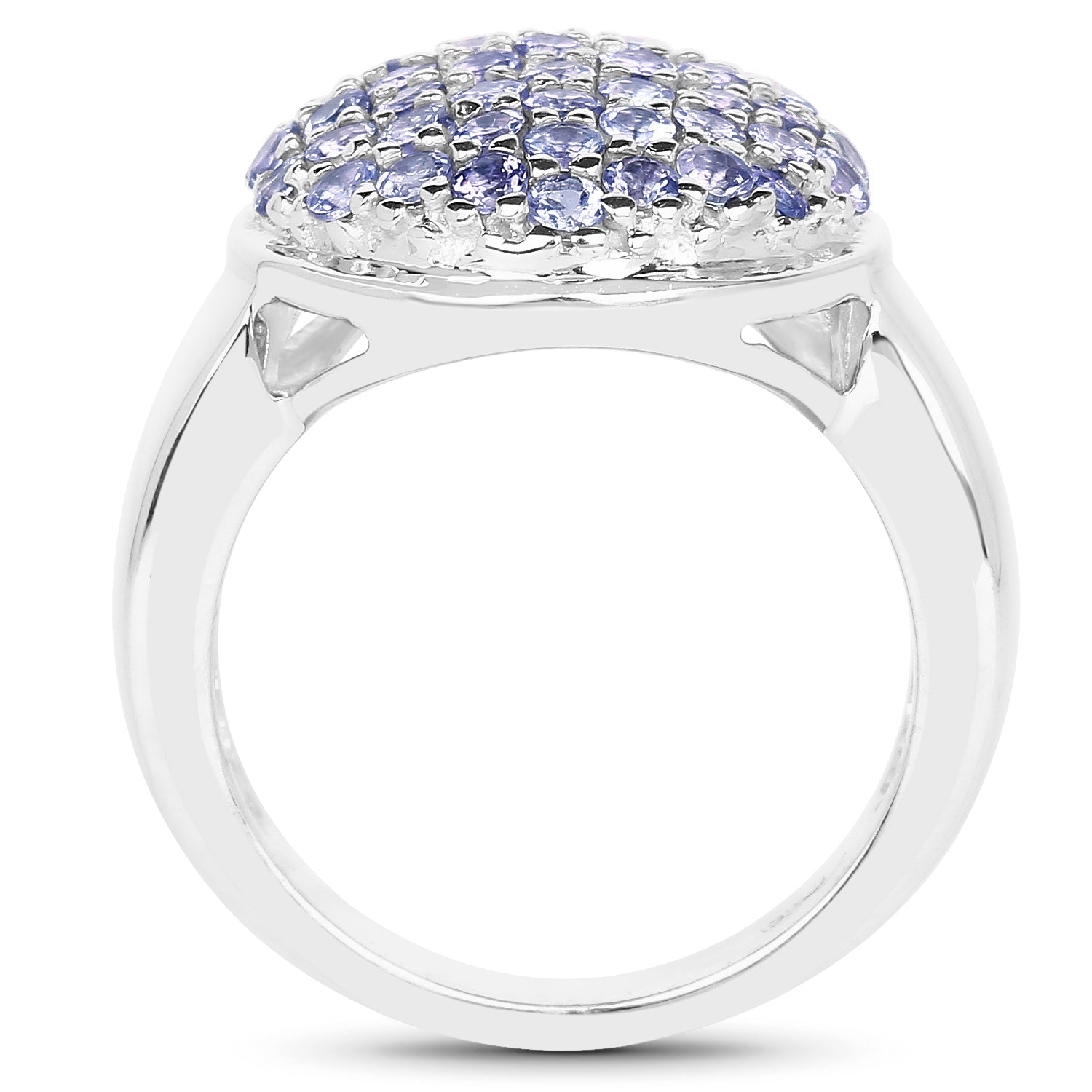 2.00 Carat Genuine Tanzanite .925 Sterling Silver Ring on sale at MyriadMart