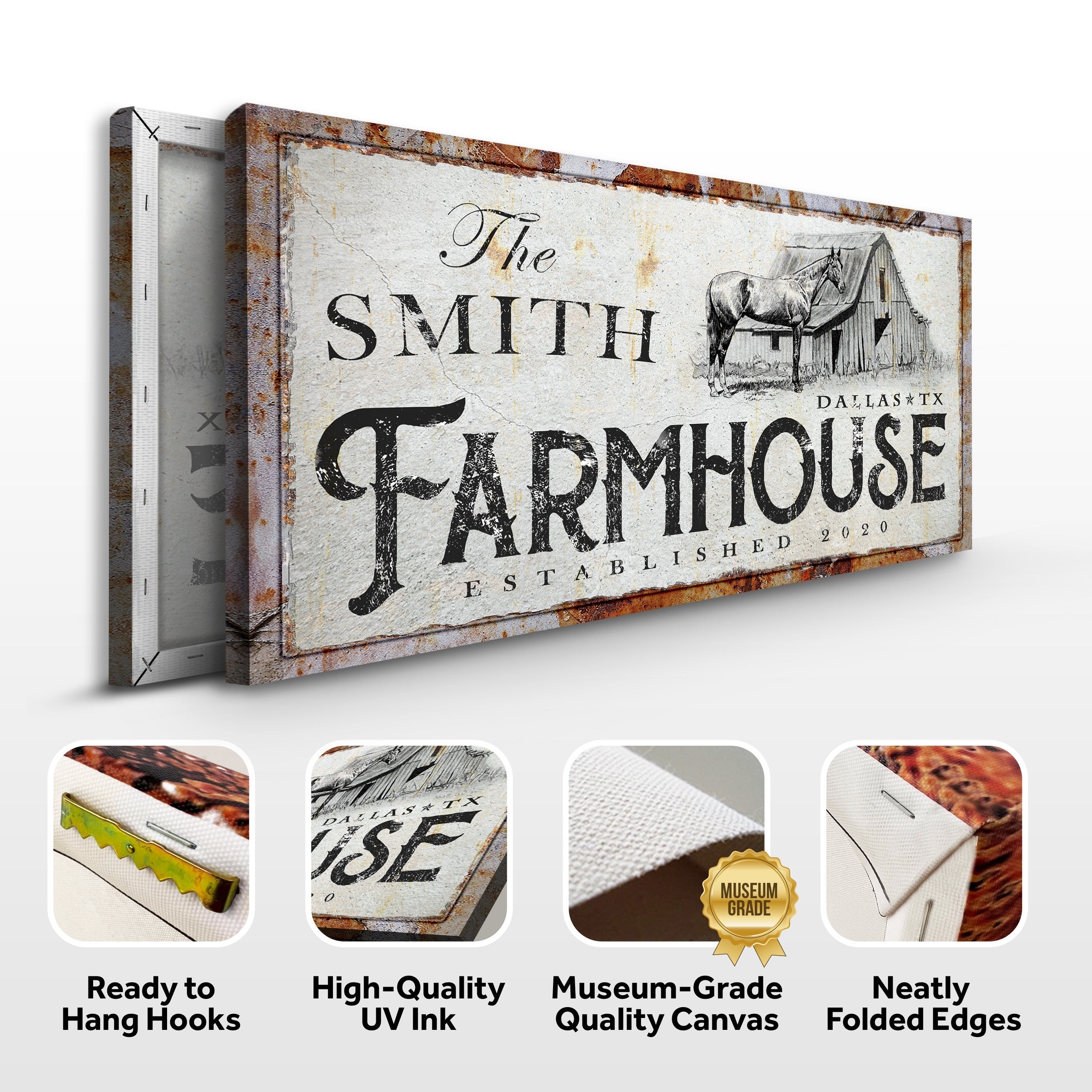 Rustic Horse Farmhouse Sign on sale at MyriadMart