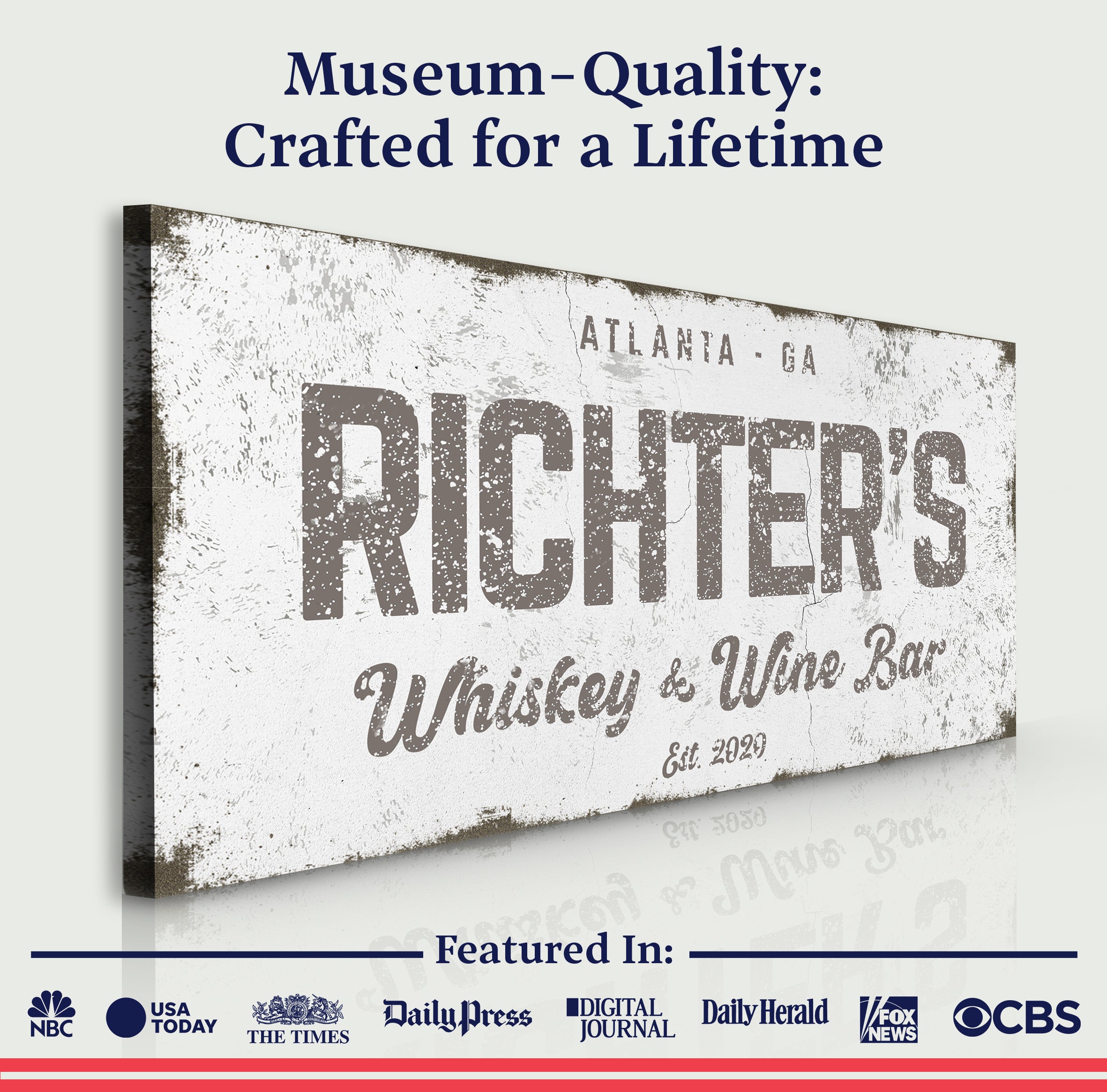 Personalized Whiskey and Wine Bar Sign: Custom Bar Signs for Home Bar – Perfect Man Cave Wall Decor & Ideal Gift for Wine Lovers on sale at MyriadMart