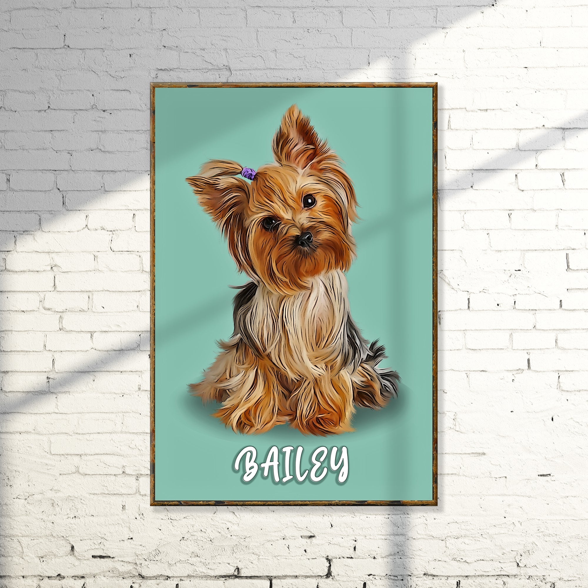 Pet Pastel Portrait- Yorkshire Terrier Sign on sale at MyriadMart