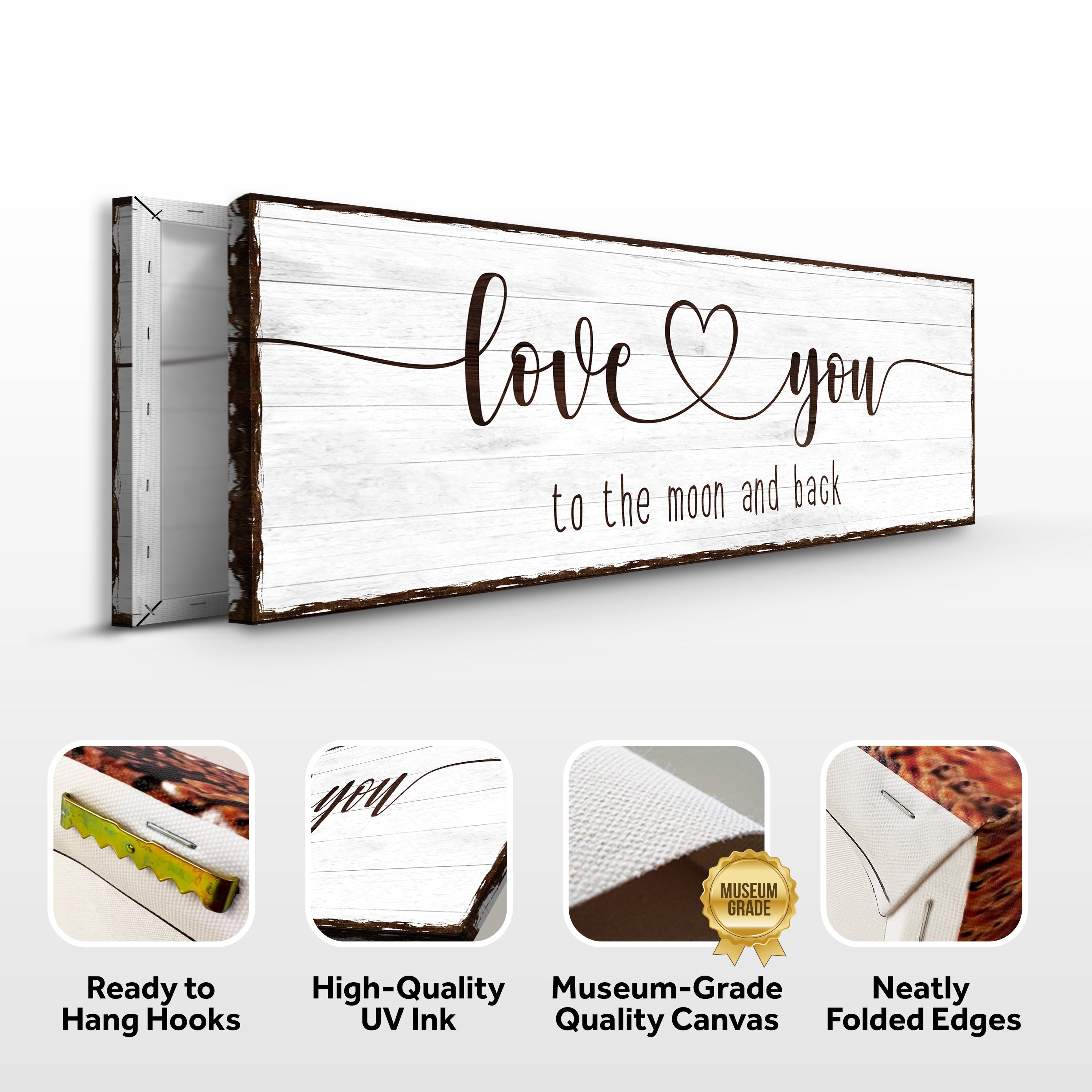 Love You To The Moon And Back Sign III on sale at MyriadMart