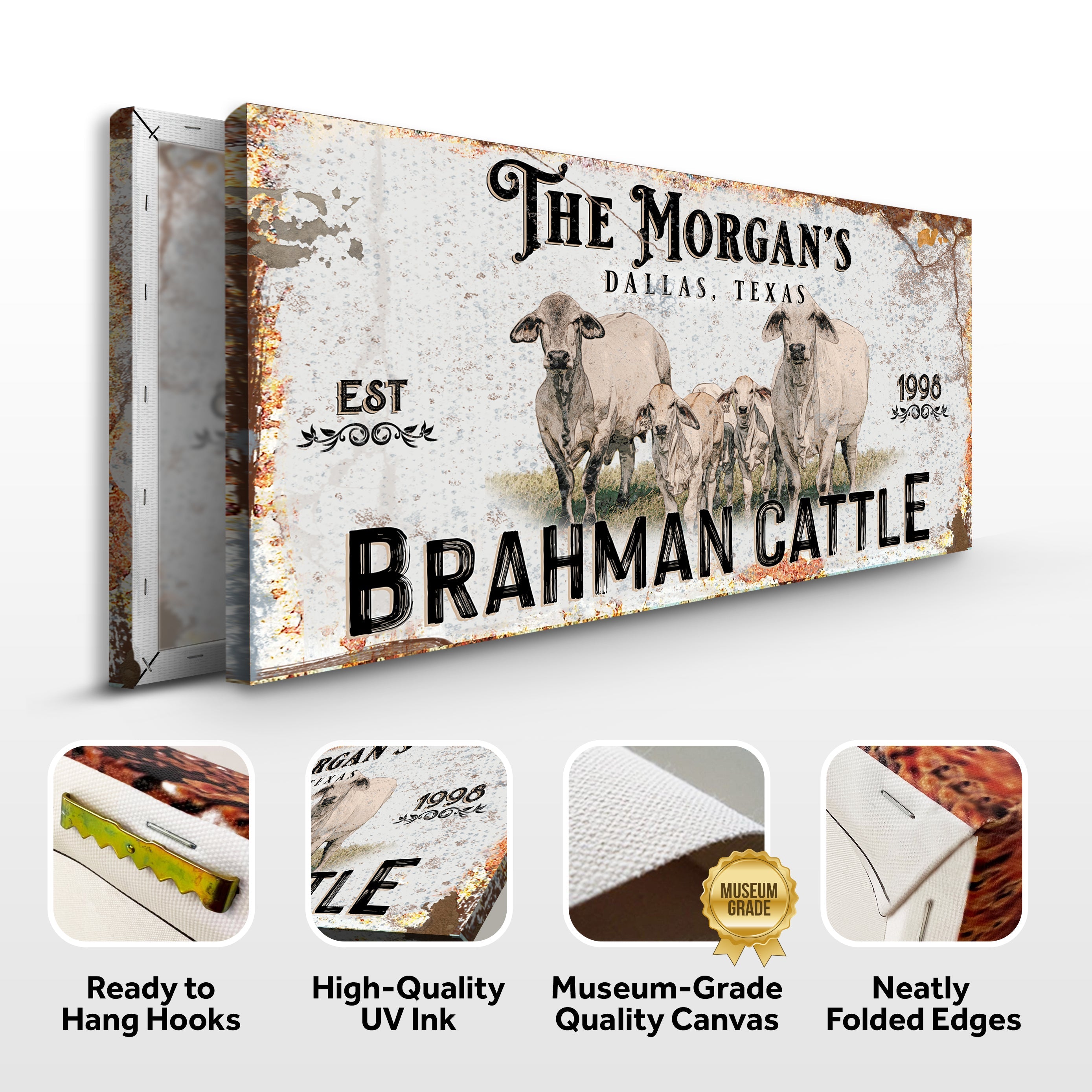 Personalized Brahman Cattle Sign II on sale at MyriadMart