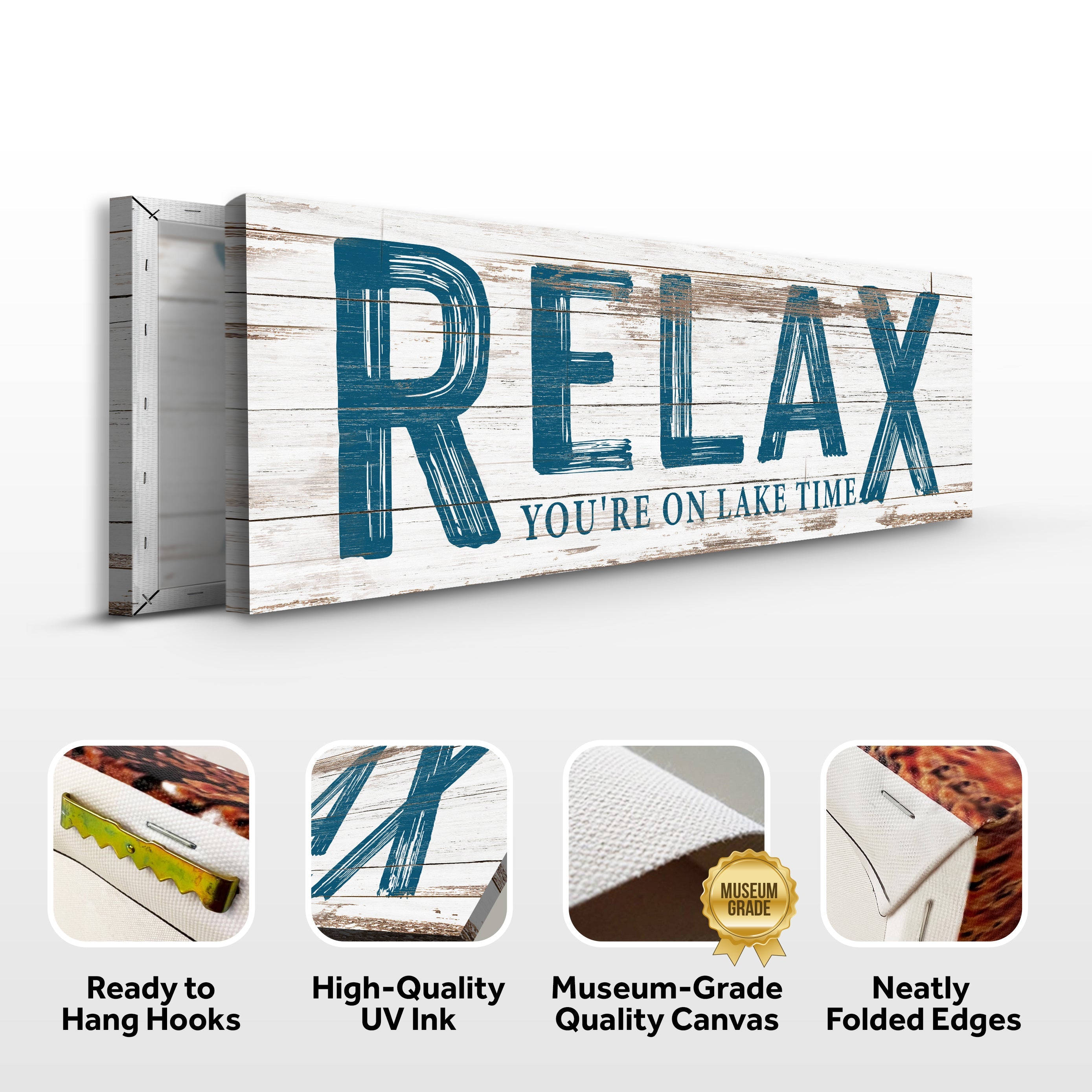 Relax You're on Lake Time Sign on sale at MyriadMart
