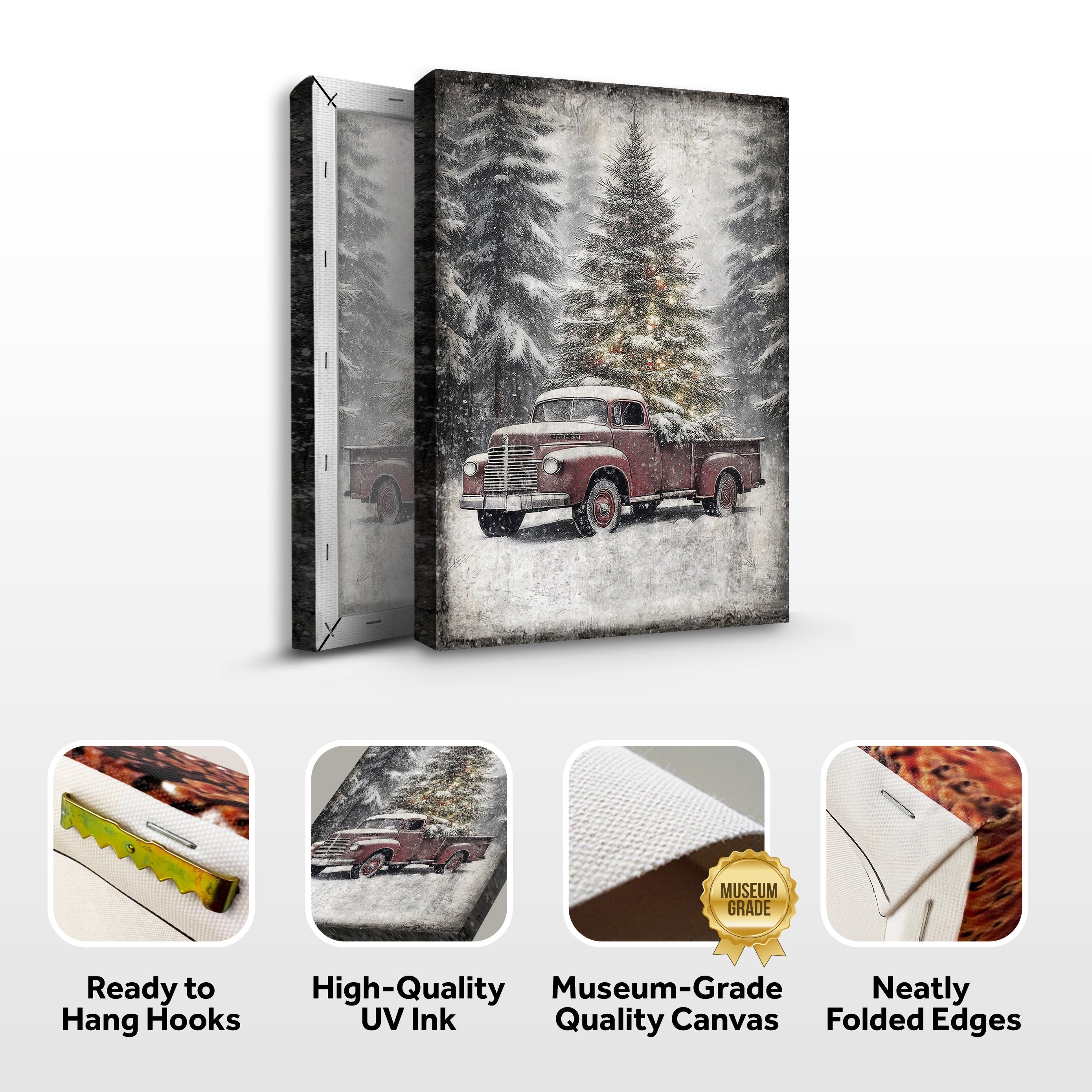 Vintage Truck With Christmas Tree Wall Art III on sale at MyriadMart