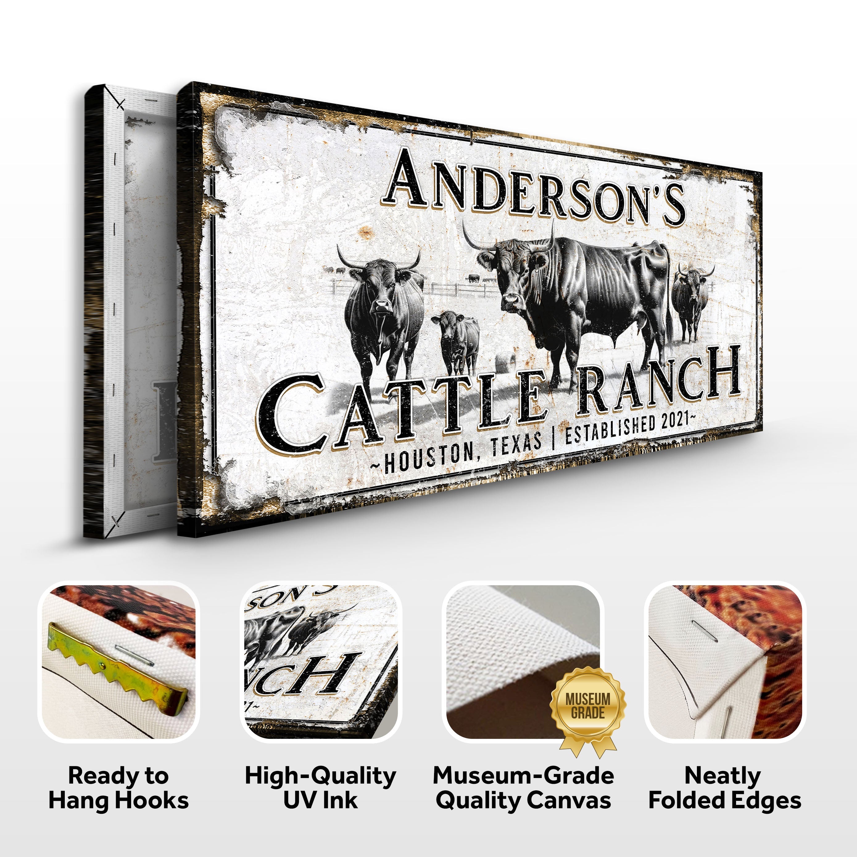 Personalized Cattle Sign on sale at MyriadMart