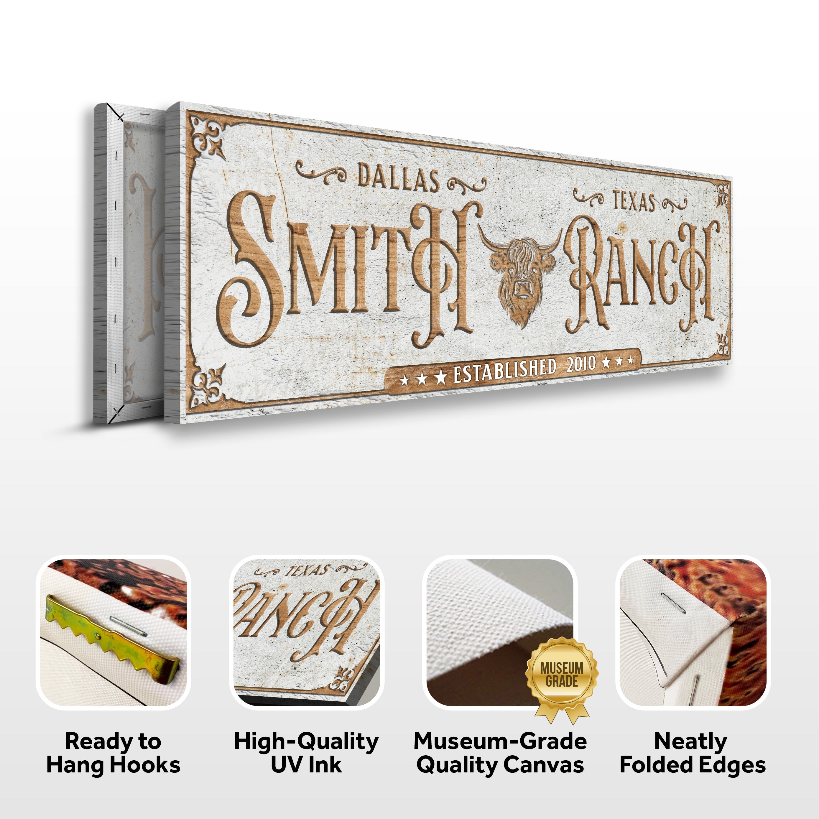 Personalized Cattle Ranch Sign II on sale at MyriadMart