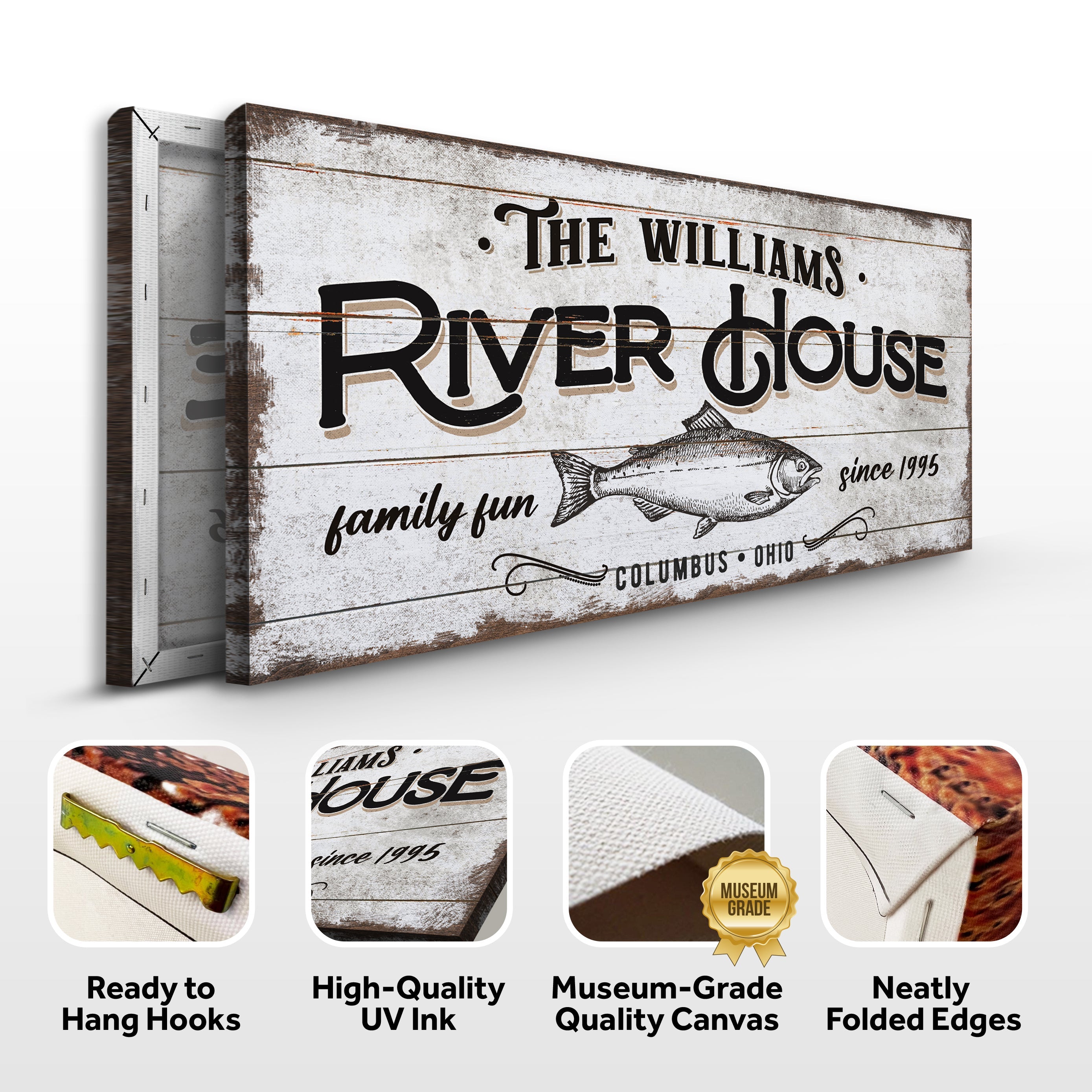 Personalized River House Sign on sale at MyriadMart