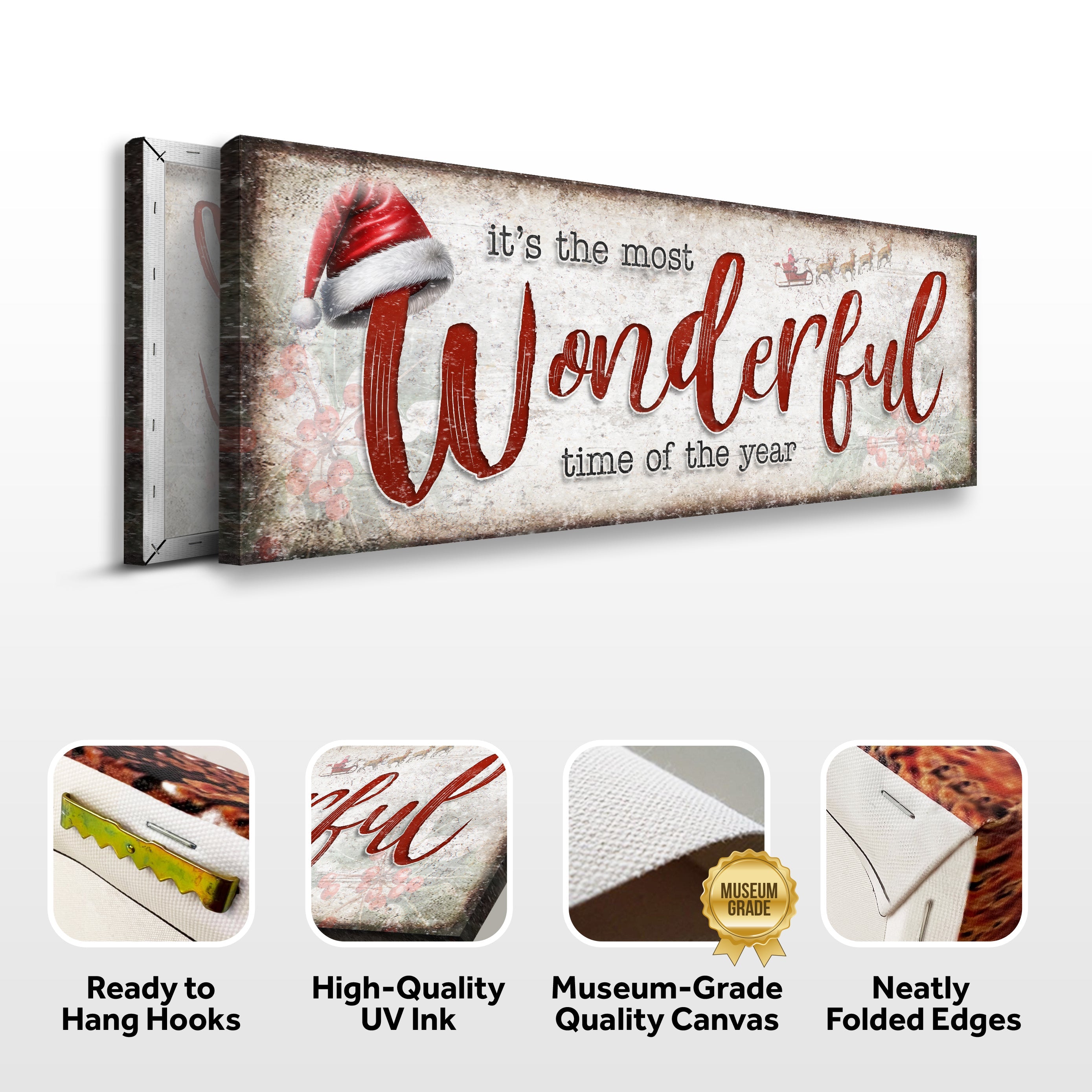 It's The Most Wonderful Time Of The Year Christmas Sign III on sale at MyriadMart