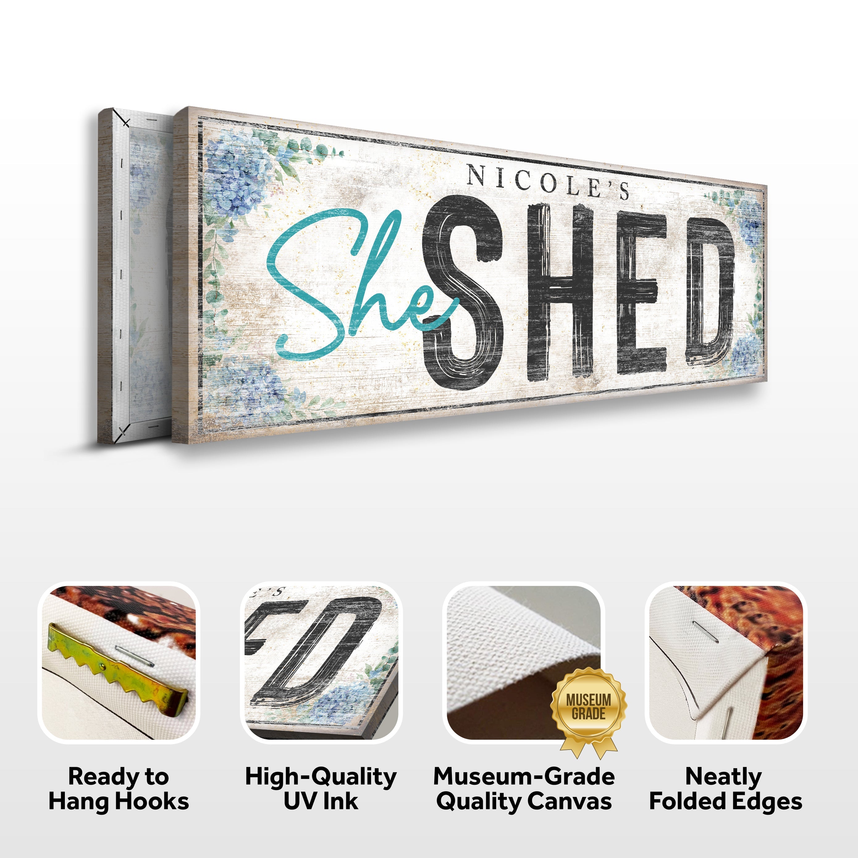 Personalized She Shed Sign XI on sale at MyriadMart