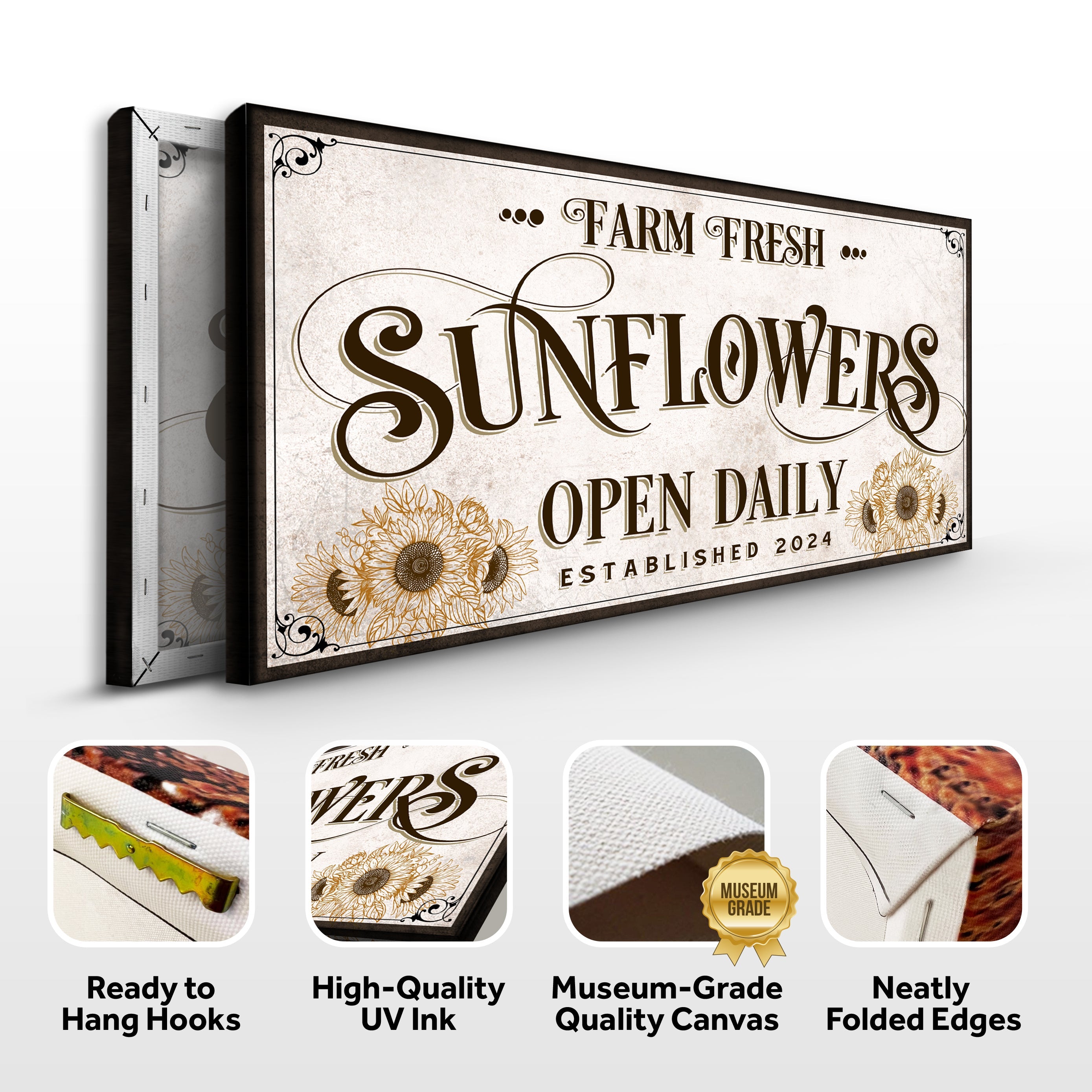Personalized Fresh Sunflowers Sign II on sale at MyriadMart