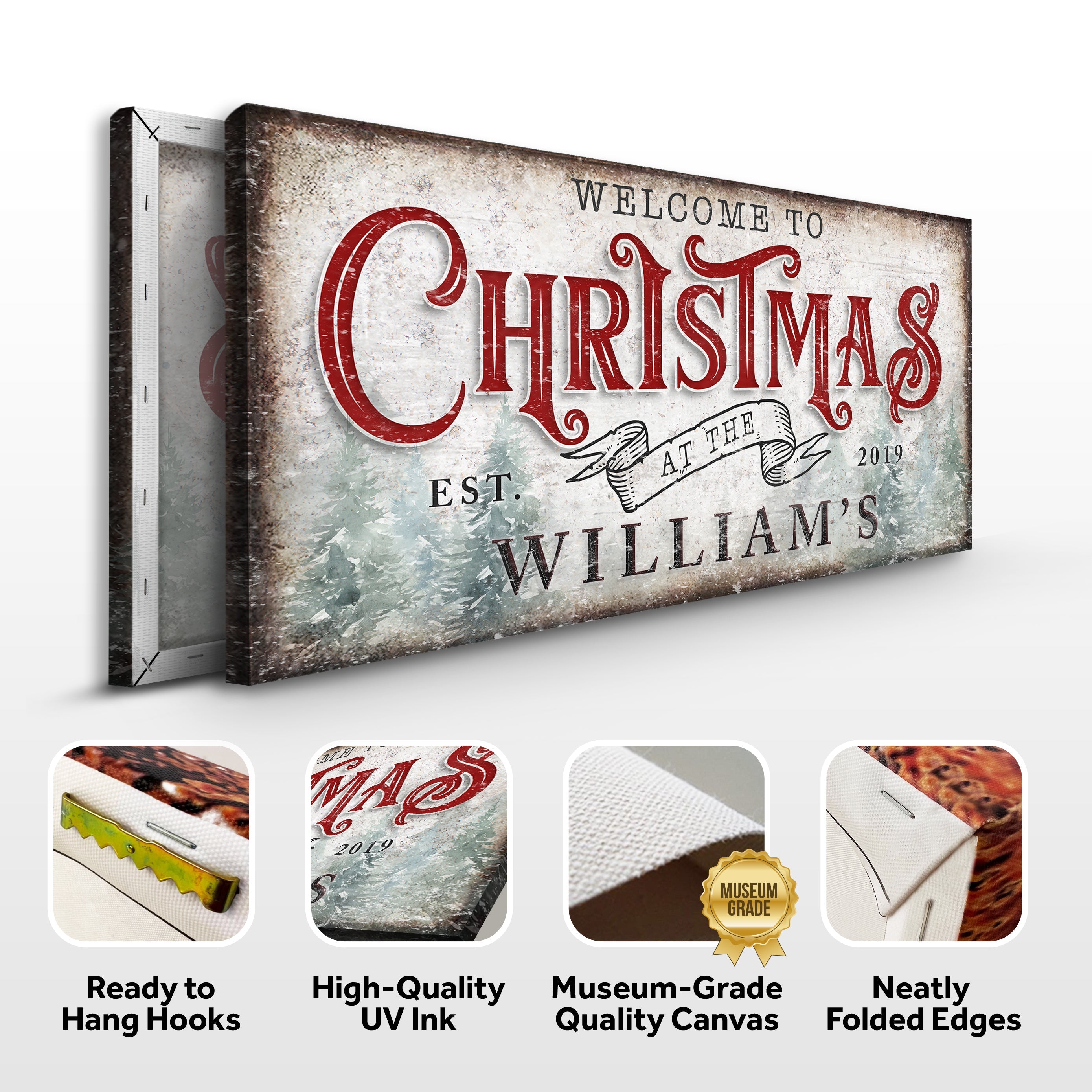 Family Welcome To Christmas Sign IV on sale at MyriadMart