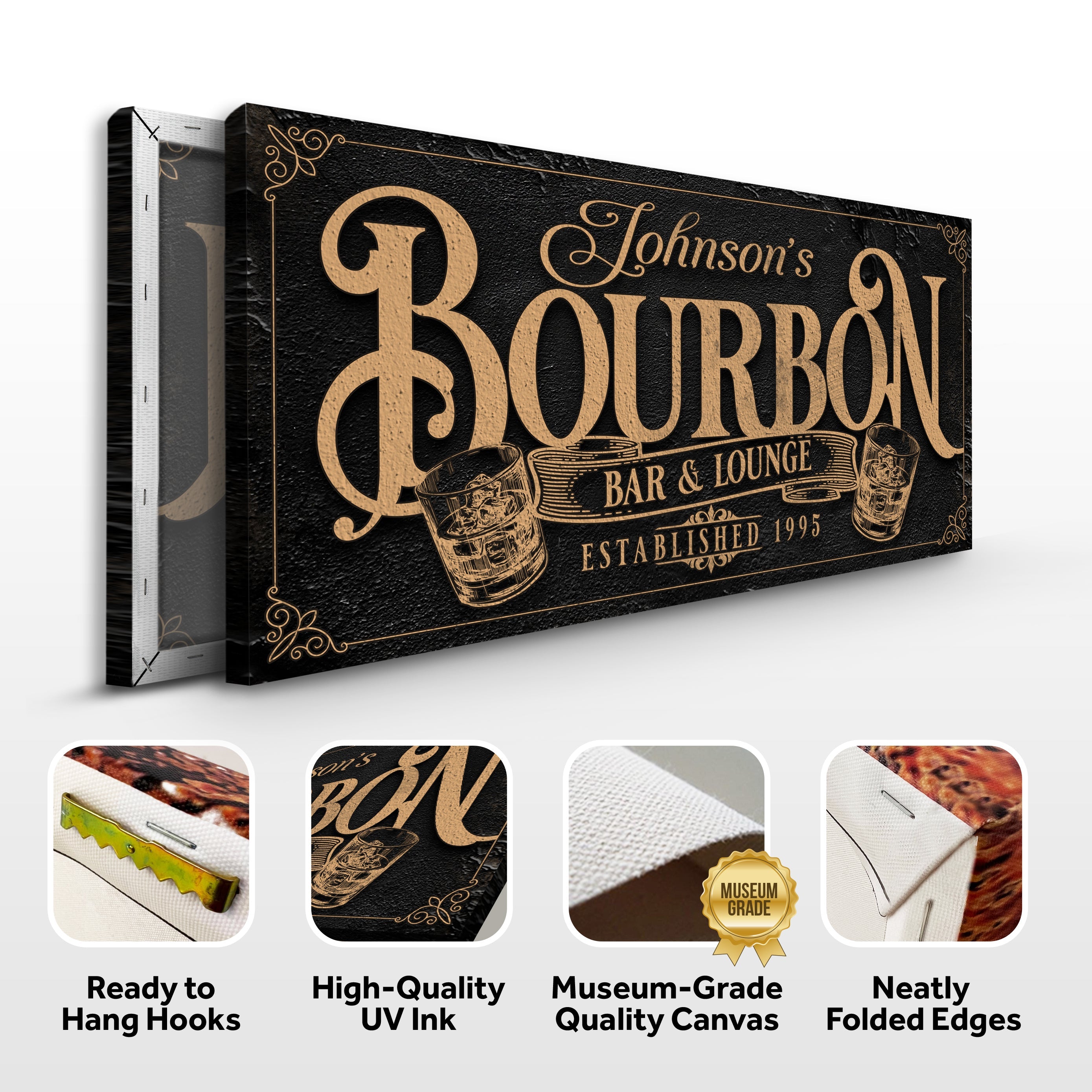 Personalized Bourbon Bar Sign II on sale at MyriadMart