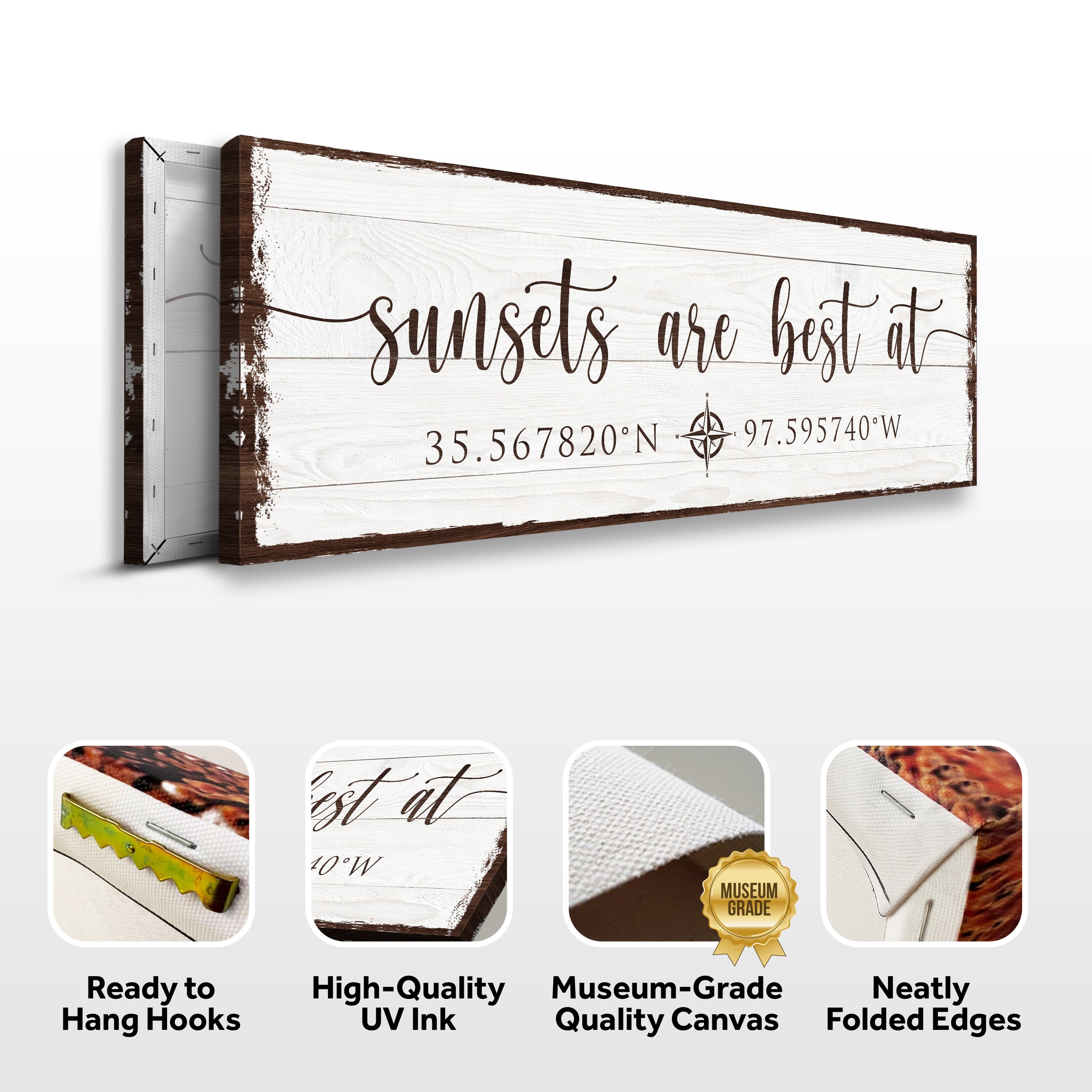 Sunsets Are Best At Coordinates Sign on sale at MyriadMart