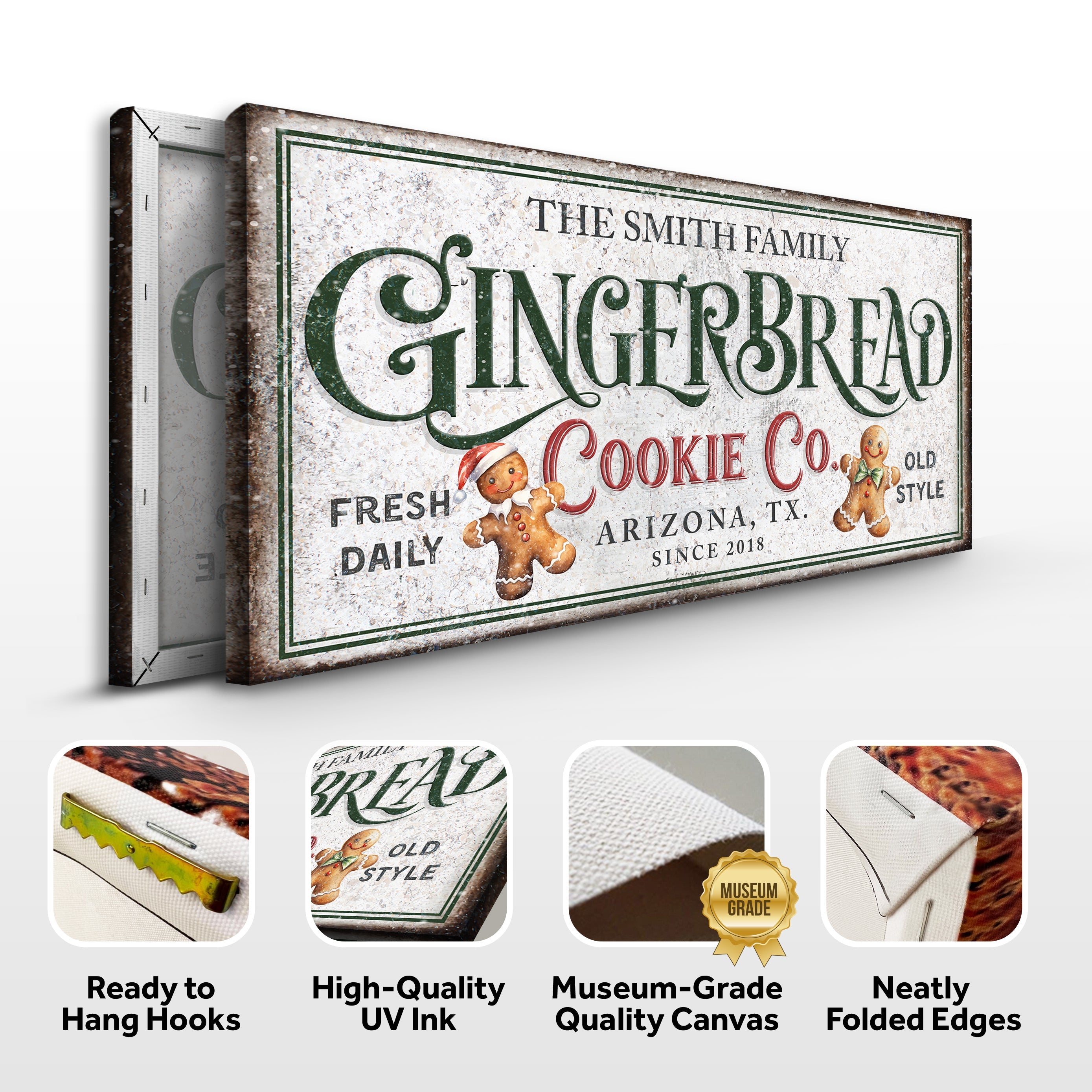Family Gingerbread Bakery Christmas Sign II on sale at MyriadMart