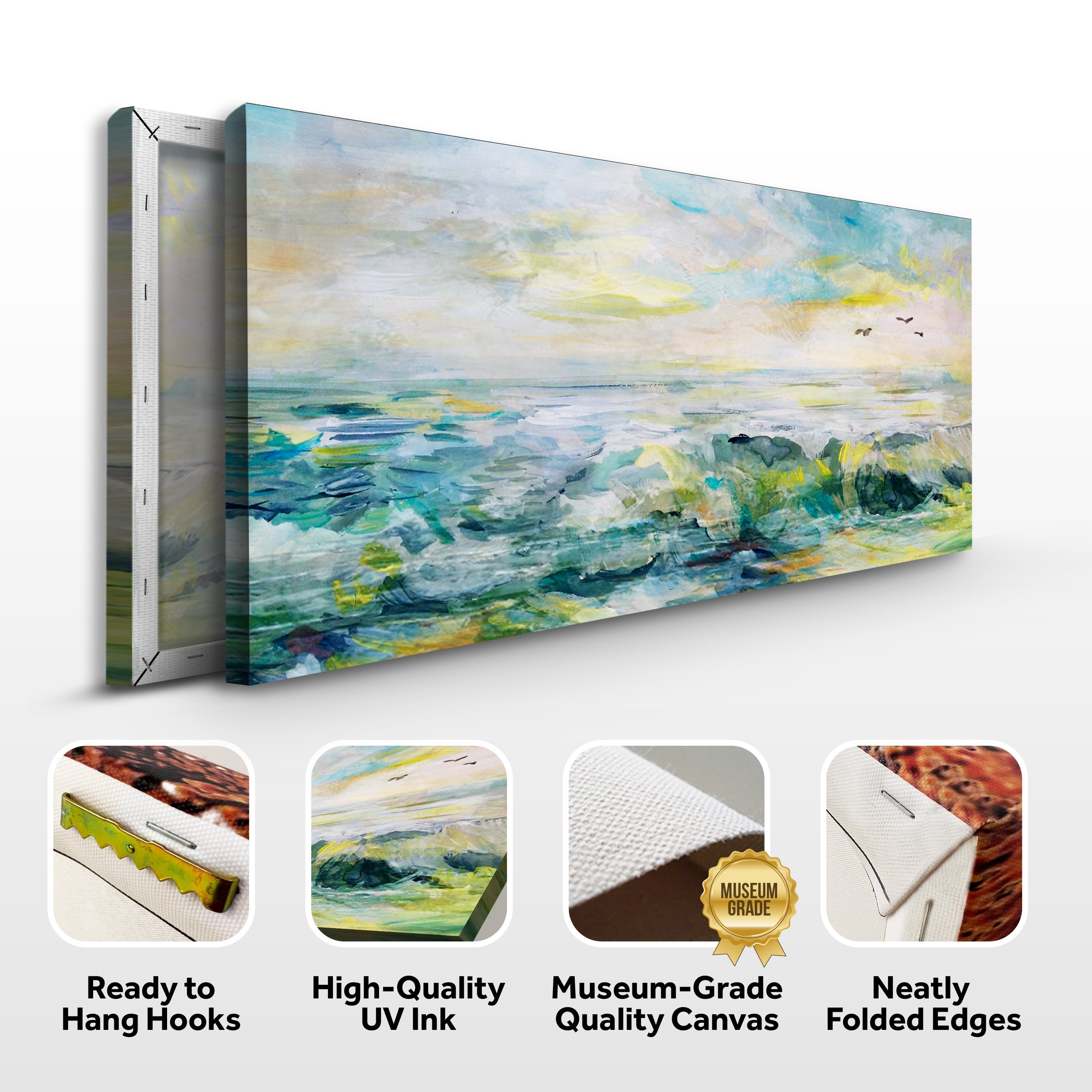Rocks, Sea, And Sky Canvas Wall Art on sale at MyriadMart
