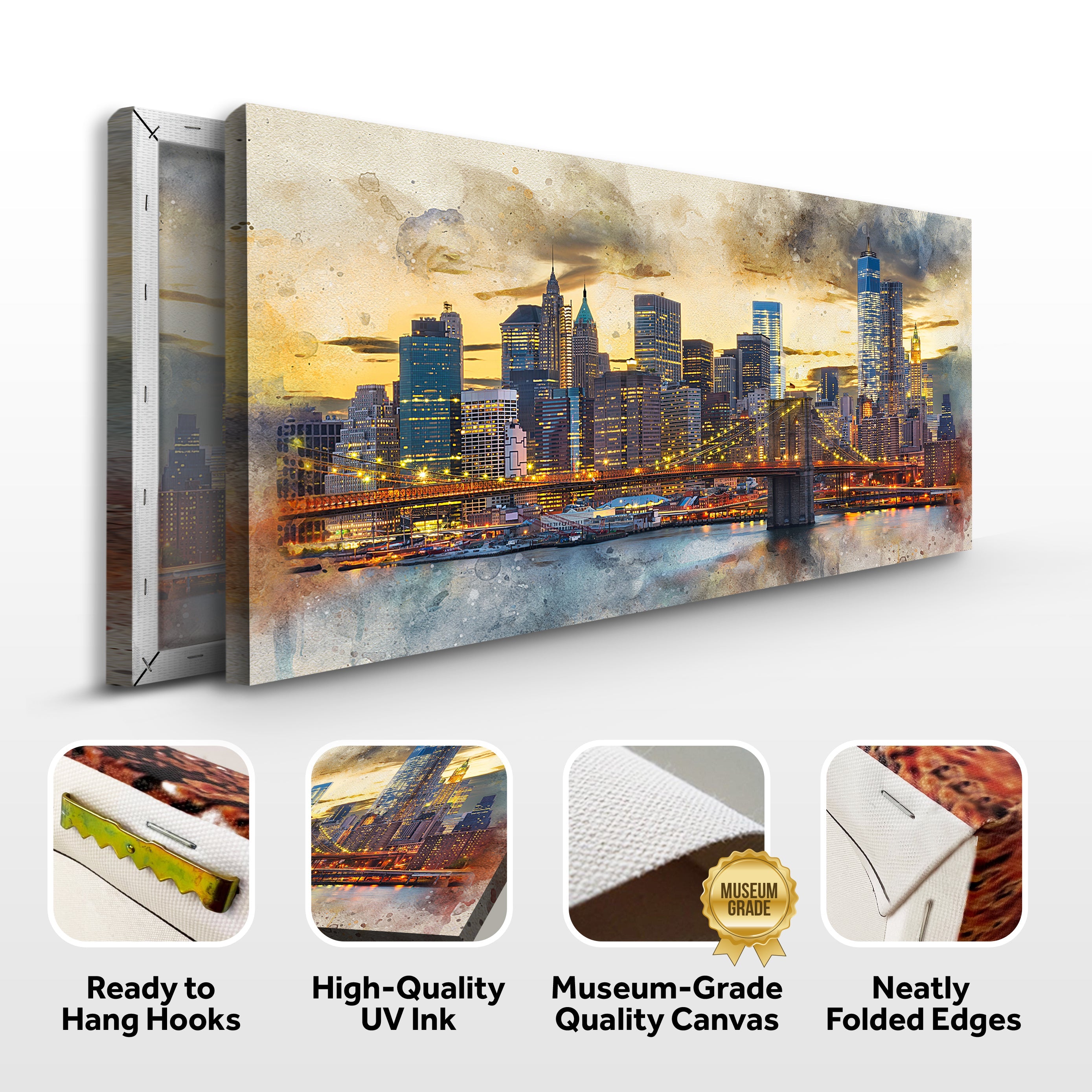 New York City Night View Canvas Wall Art on sale at MyriadMart