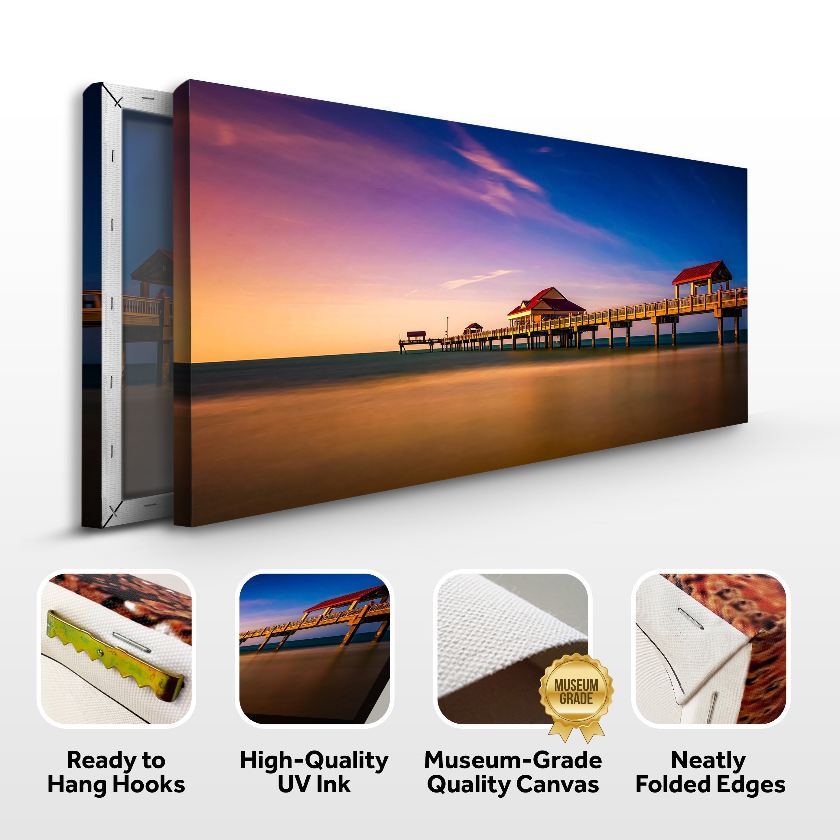 Sunset Near Pier 60 Canvas Wall Art on sale at MyriadMart