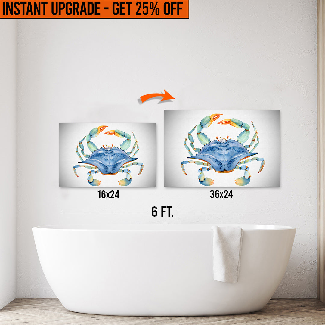 Upgrade Your 24x16 Inches 'Crab Watercolor' Canvas To 36x24 Inches on sale at MyriadMart